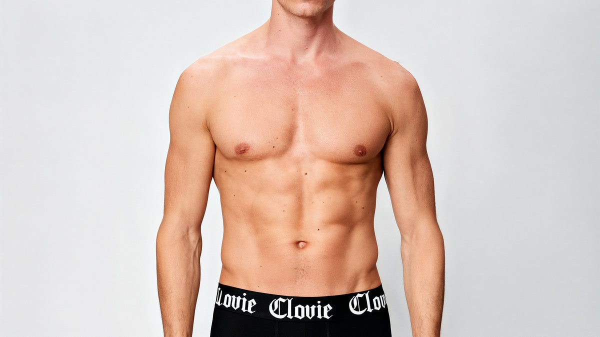 CLOVIE Boxershorts Signature aus Bio-Baumwolle in Schwarz