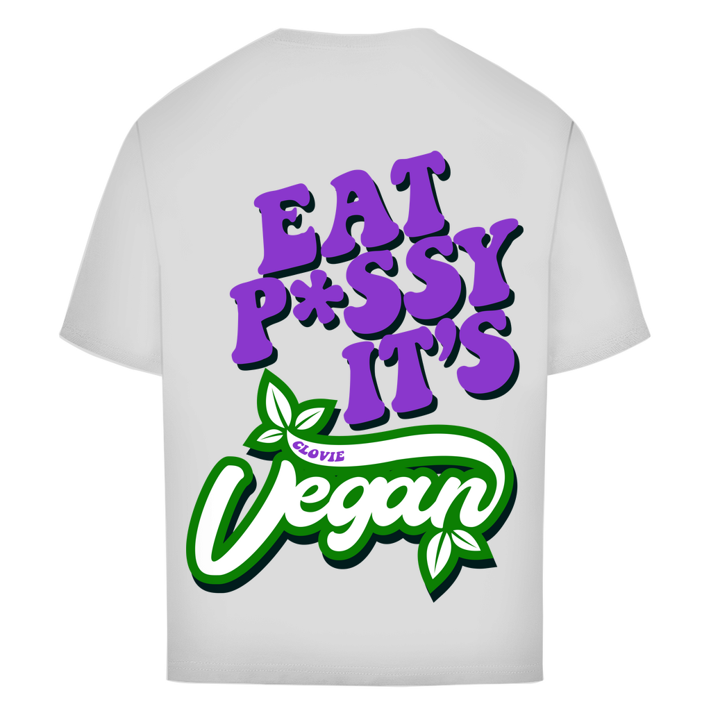 Eat p*ssy it´s vegan Oversized T-Shirt Detail 7 - CLOVIE Streetwear
