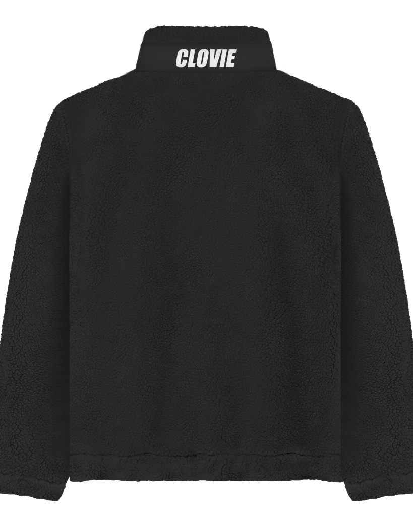 CLOVIE Sherpa Jacke Rueckansicht - CLOVIE Streetwear