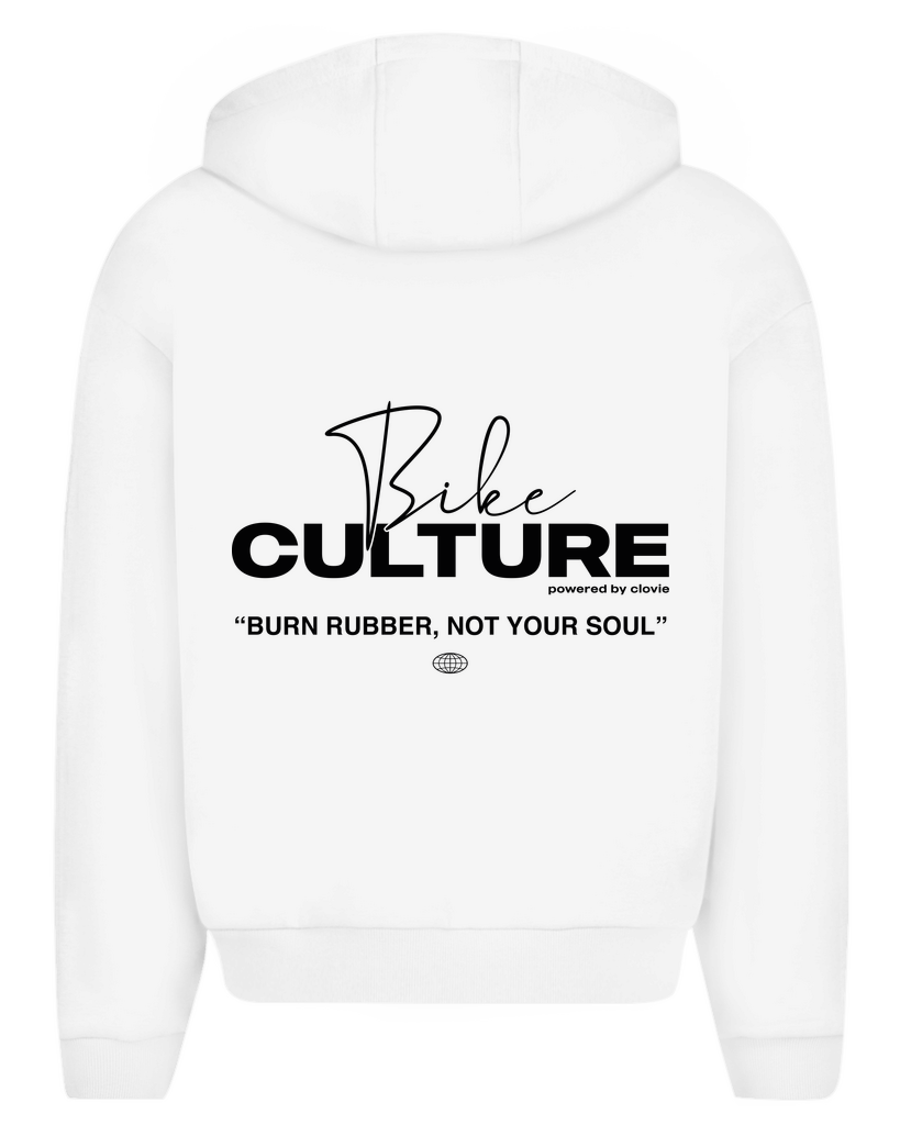 Bike culture Zip Hoodie Rueckansicht - CLOVIE Streetwear