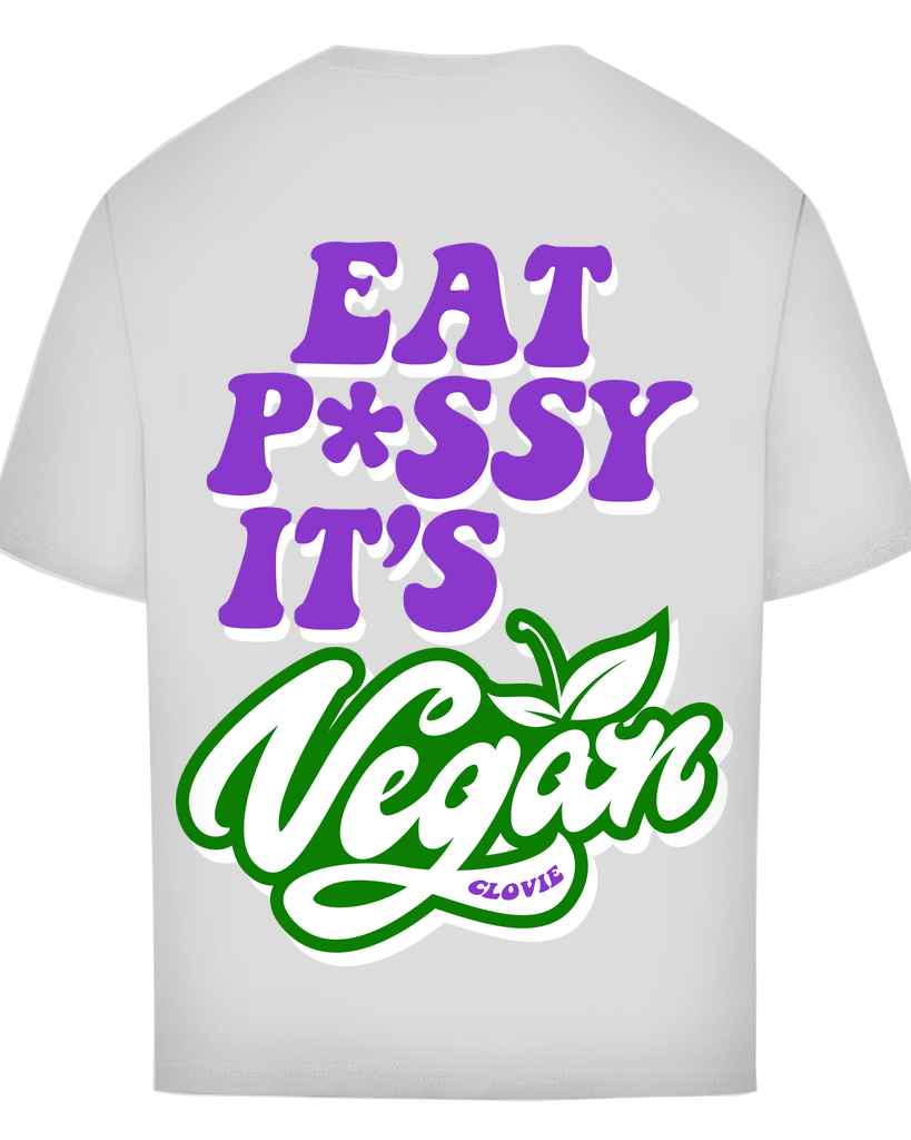 Eat p*ssy it´s vegan Oversized T-Shirt Detail 7 - CLOVIE Streetwear