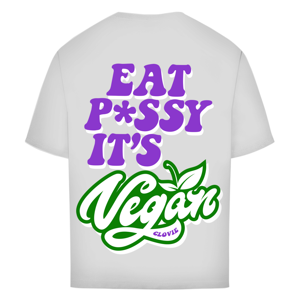 Eat p*ssy it´s vegan Oversized T-Shirt Detail 7 - CLOVIE Streetwear