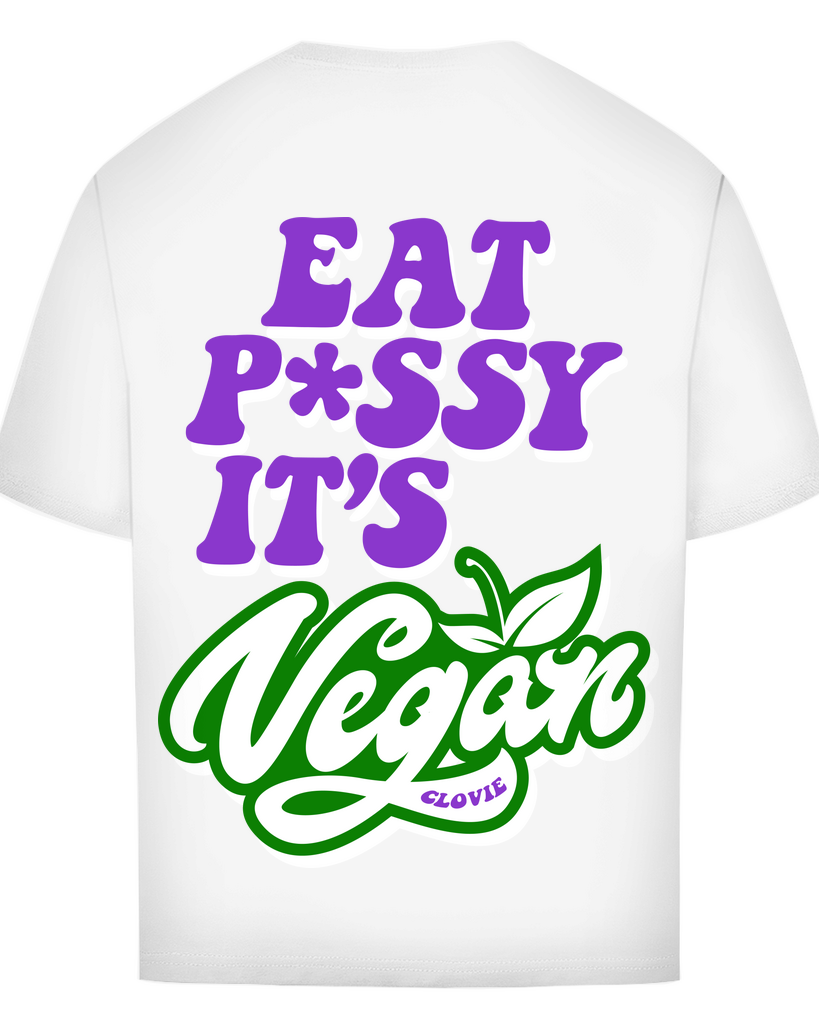Eat p*ssy it´s vegan Oversized T-Shirt Detail 5 - CLOVIE Streetwear
