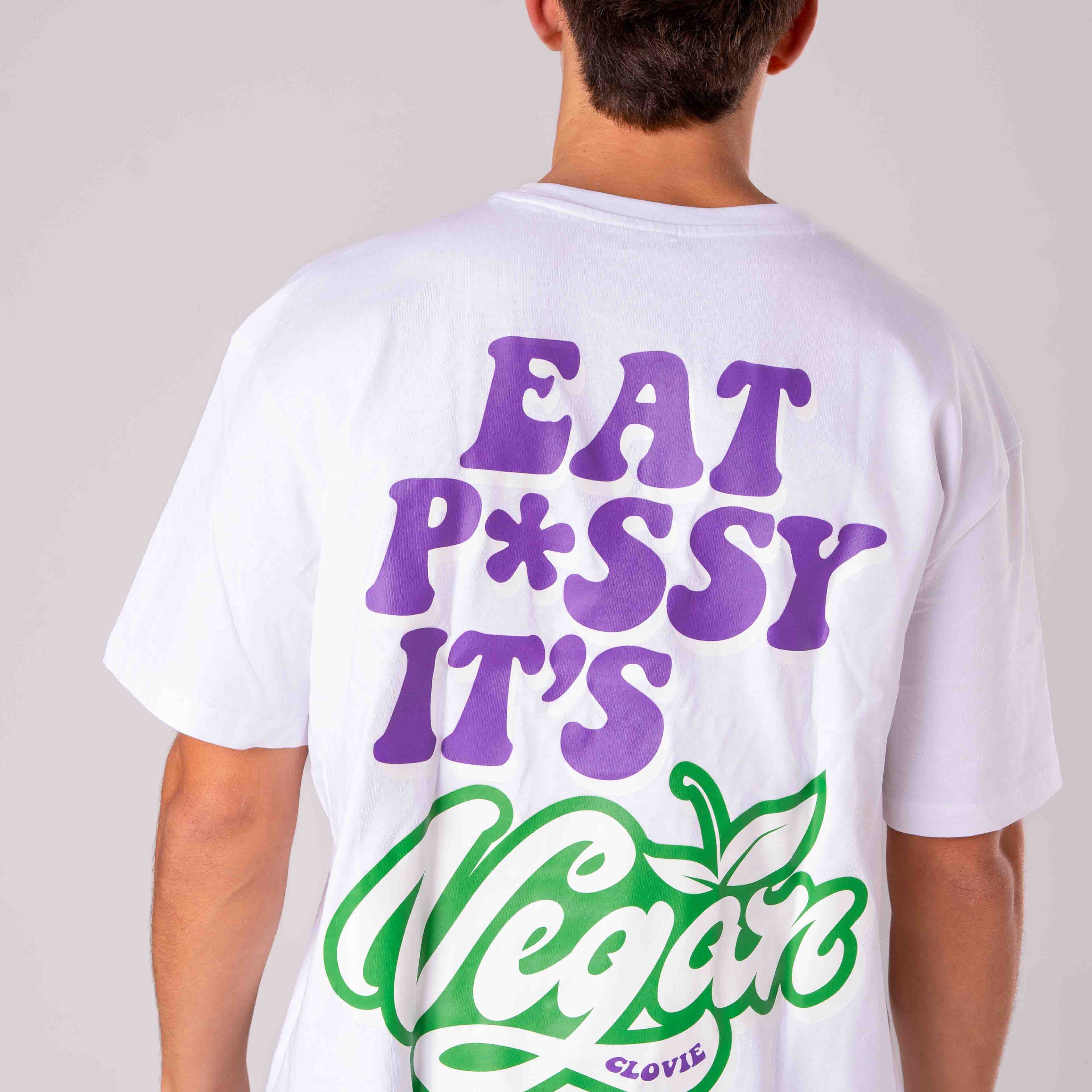 Eat p*ssy it´s vegan Oversized T-Shirt Detail 11 - CLOVIE Streetwear