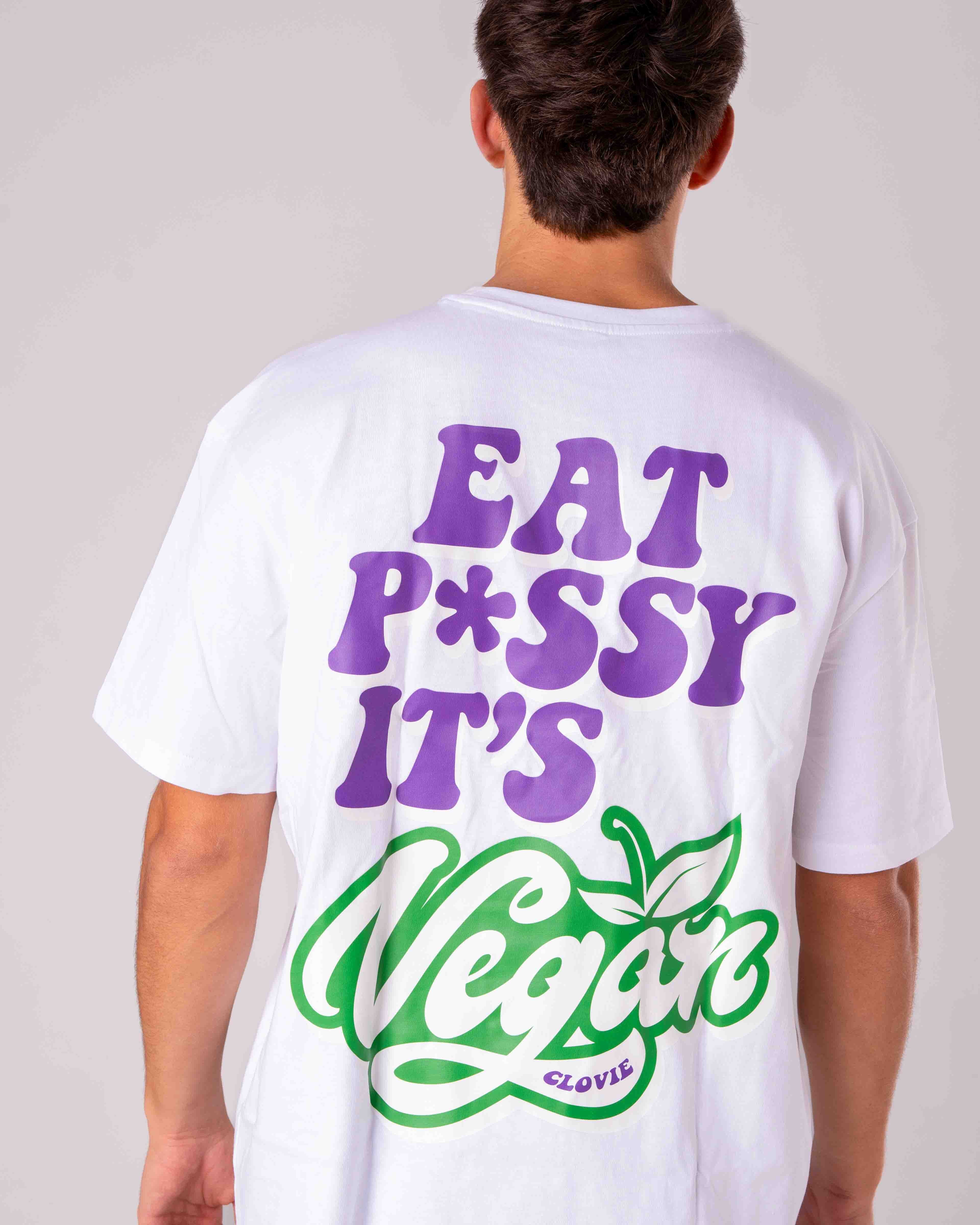 Eat p*ssy it´s vegan Oversized T-Shirt Detail 11 - CLOVIE Streetwear