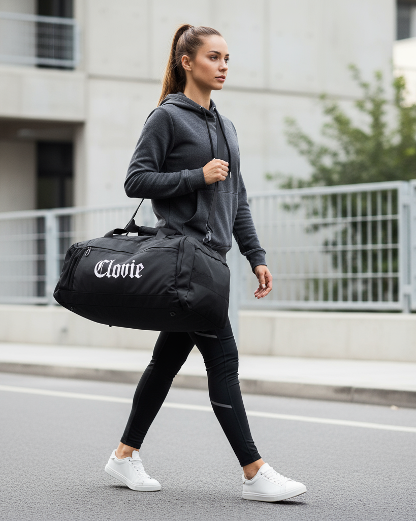 Clovie Elemental Pro Sporttasche SPORT BAG Vorderansicht - CLOVIE Streetwear