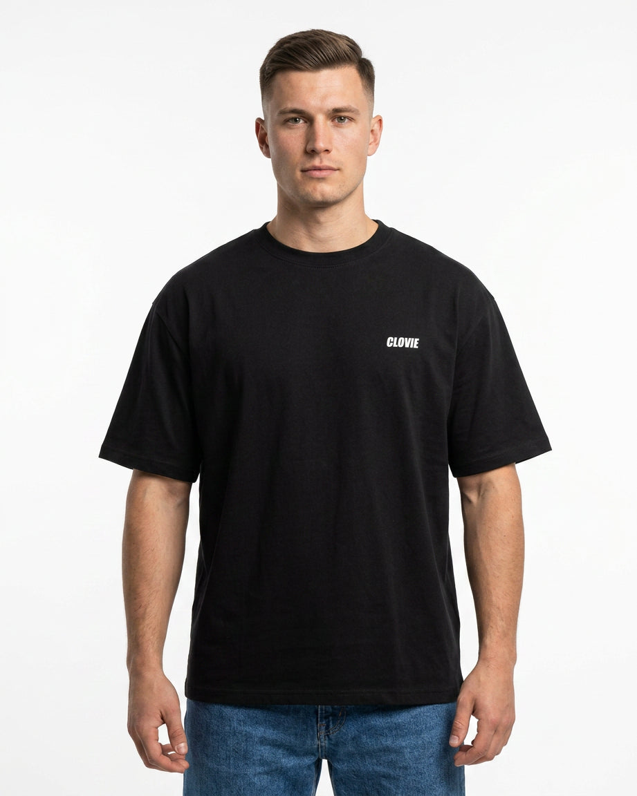 I am allergic to police Oversized T-Shirt Rueckansicht - CLOVIE Streetwear