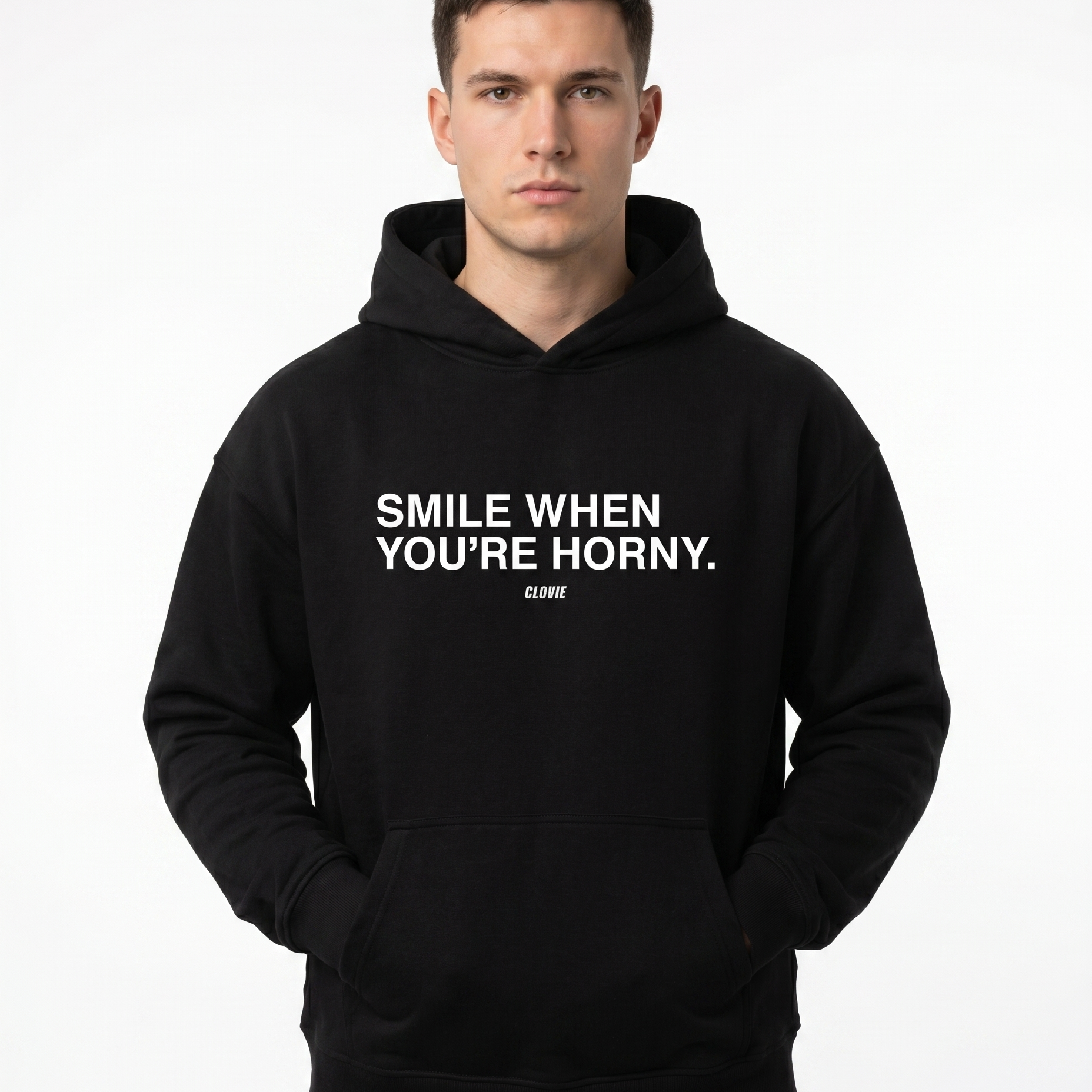 Smile when you're horny Oversized Hoodie – Vorderseite