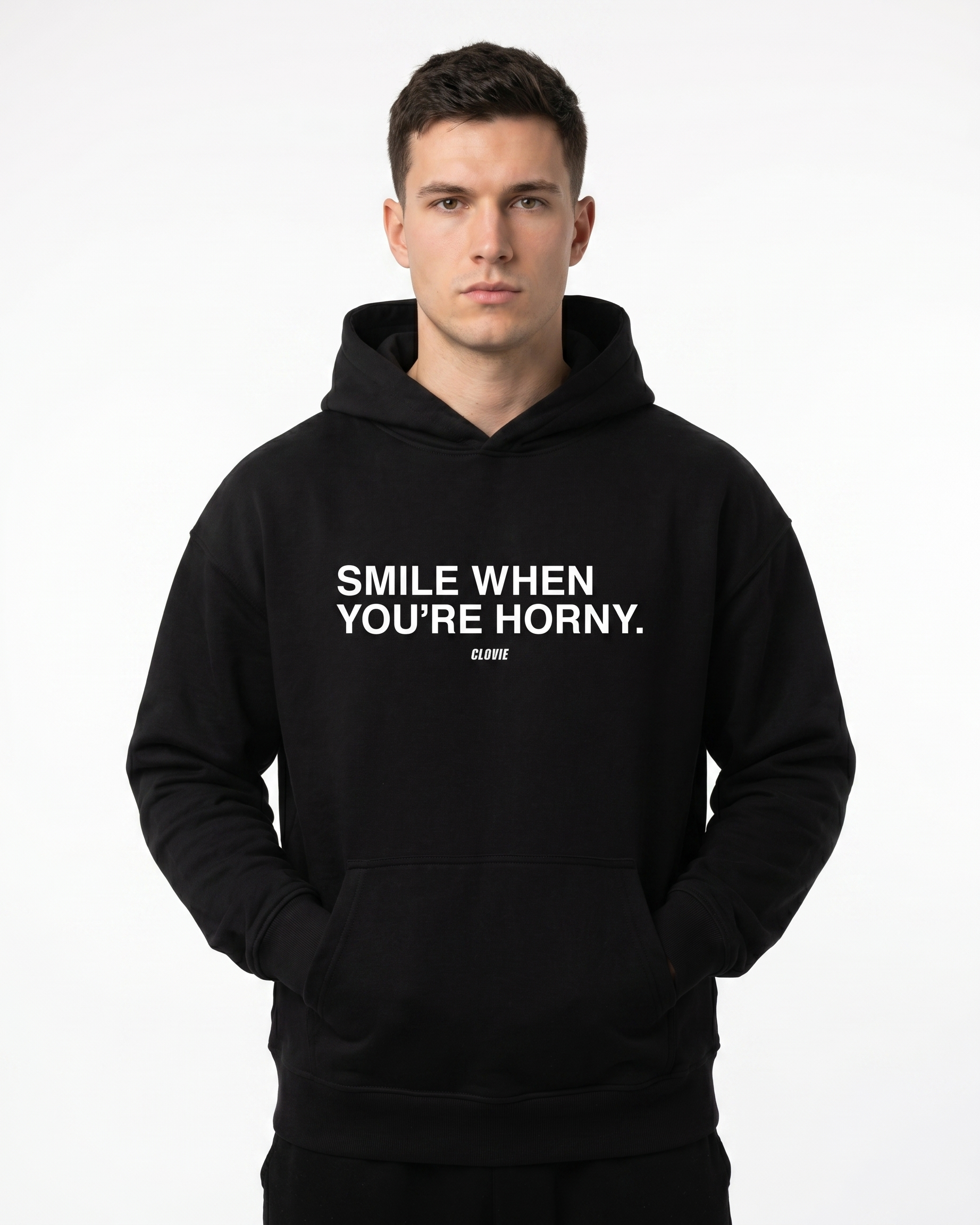 Smile when you're horny Oversized Hoodie – Vorderseite