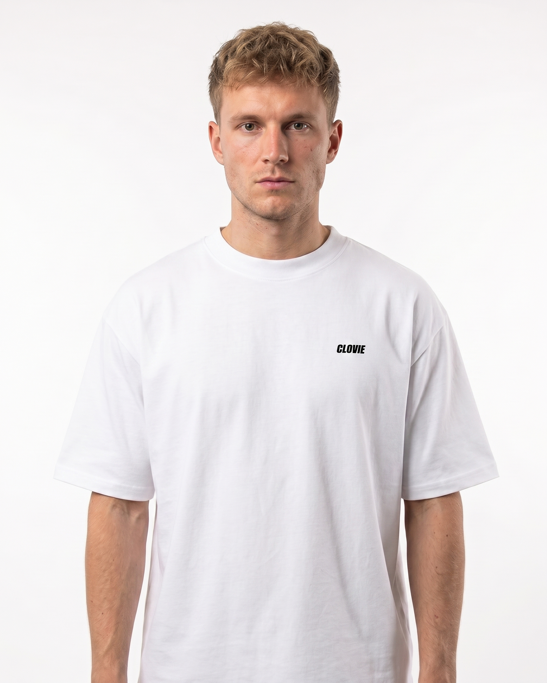 Los Angeles Oversized Tee White - model front
