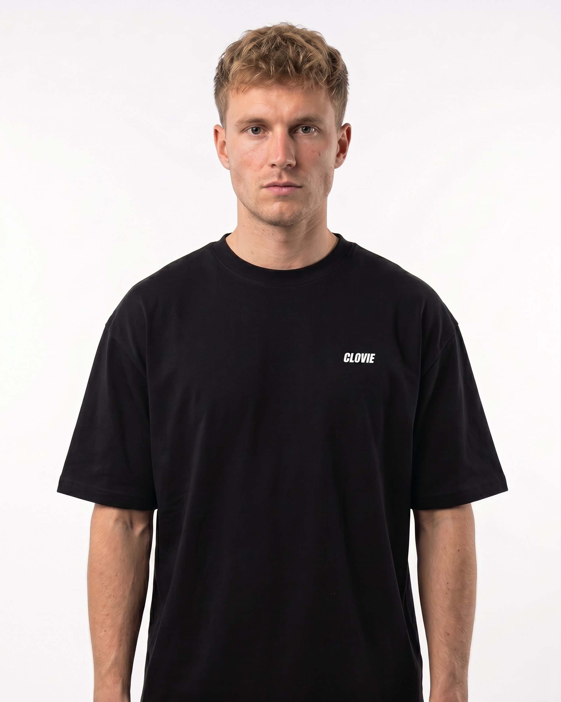 Happy pills Oversized Tee Black - model front
