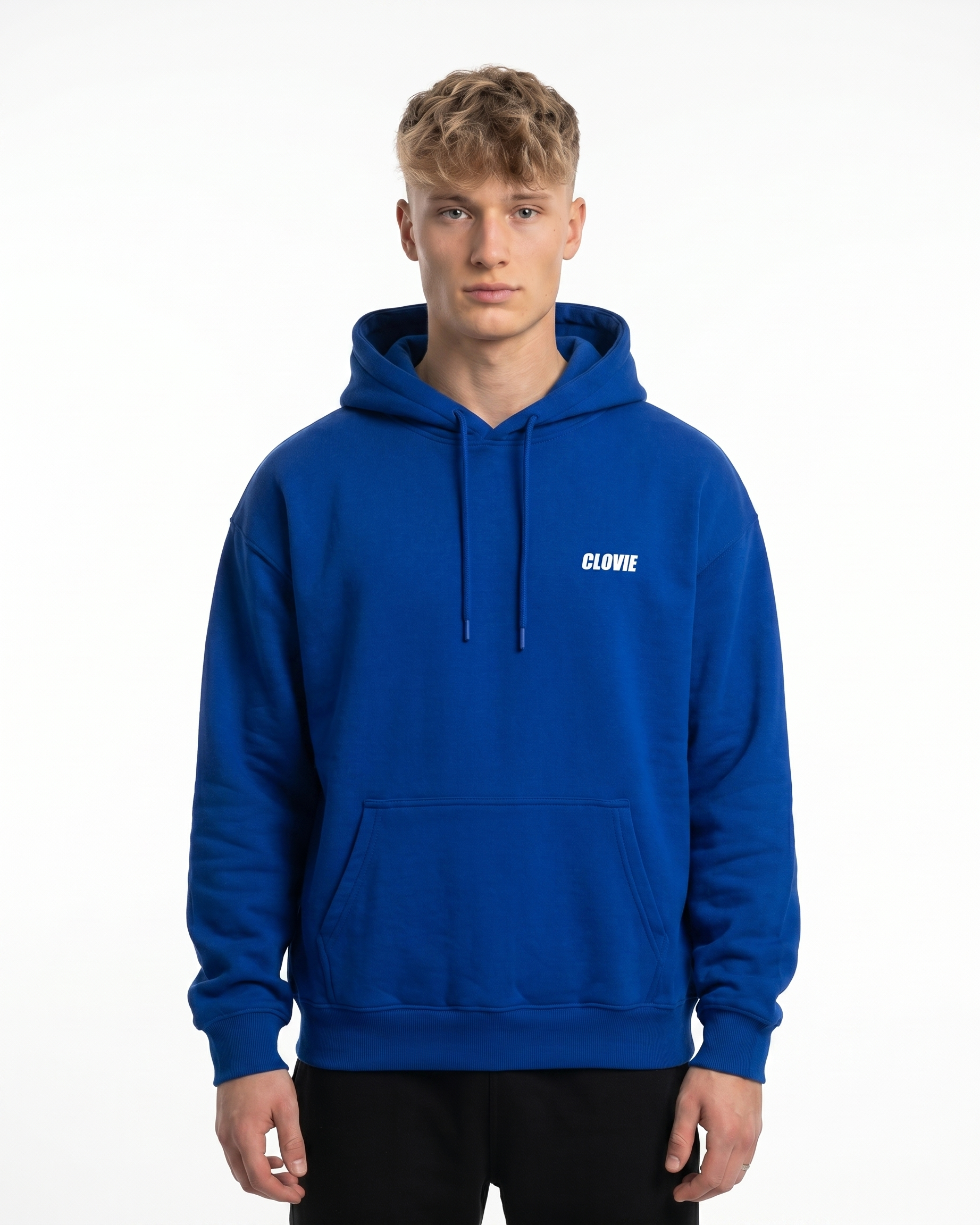 If you see da police Hoodie Royal Blue - model front