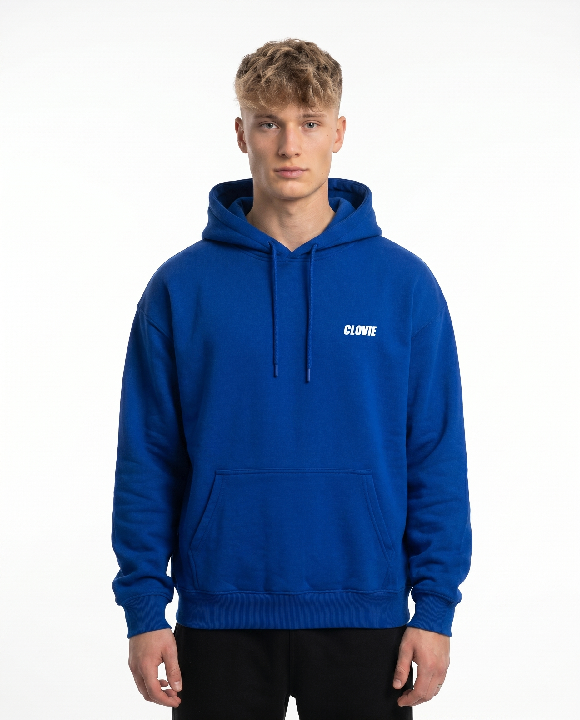 If you see da police Hoodie Royal Blue - model front