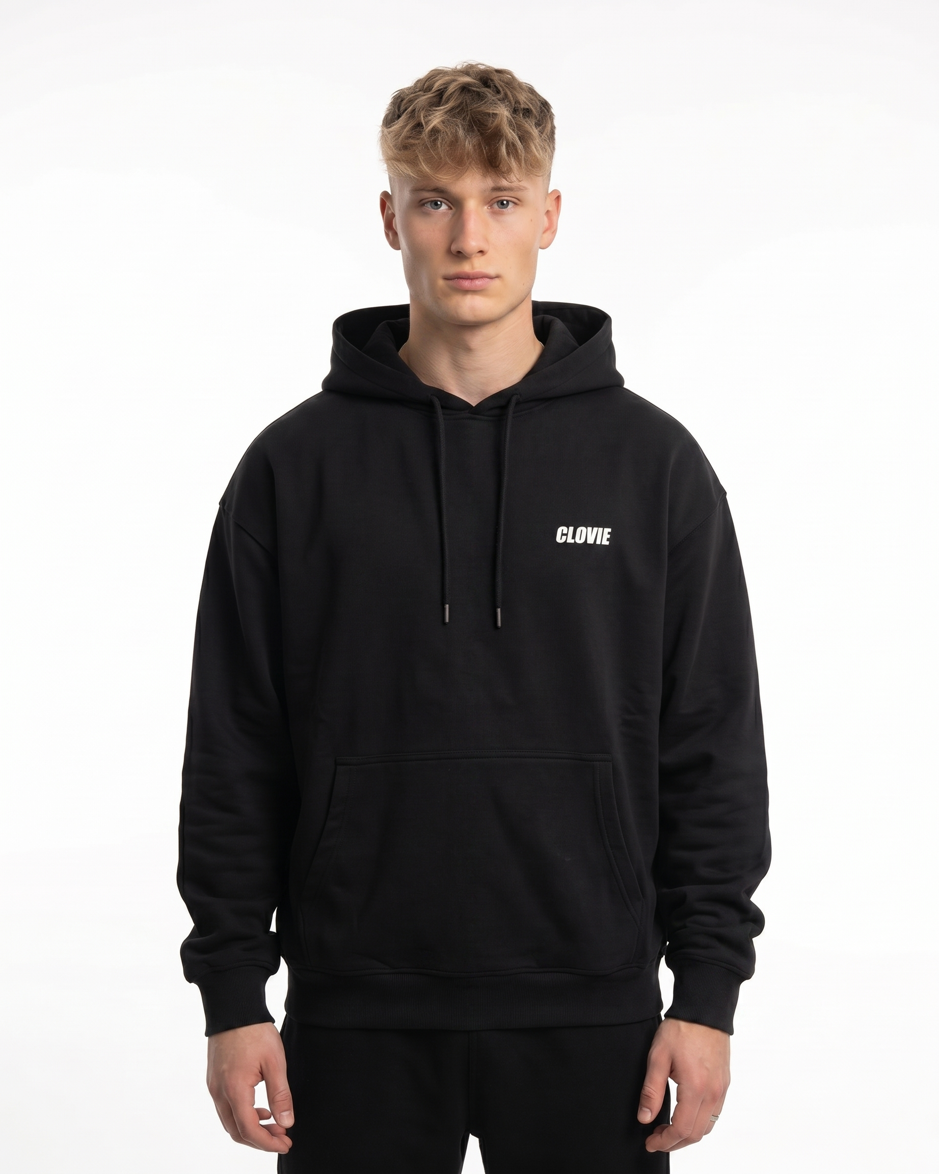Loyalty is with you Hoodie Jet Black - model front