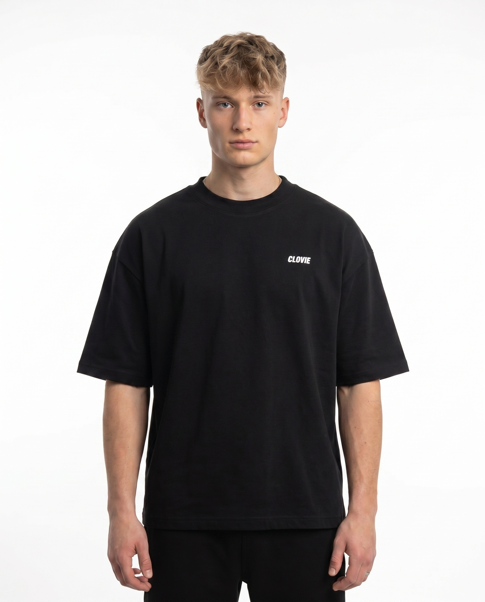 Bike life Oversized Tee Black - model front
