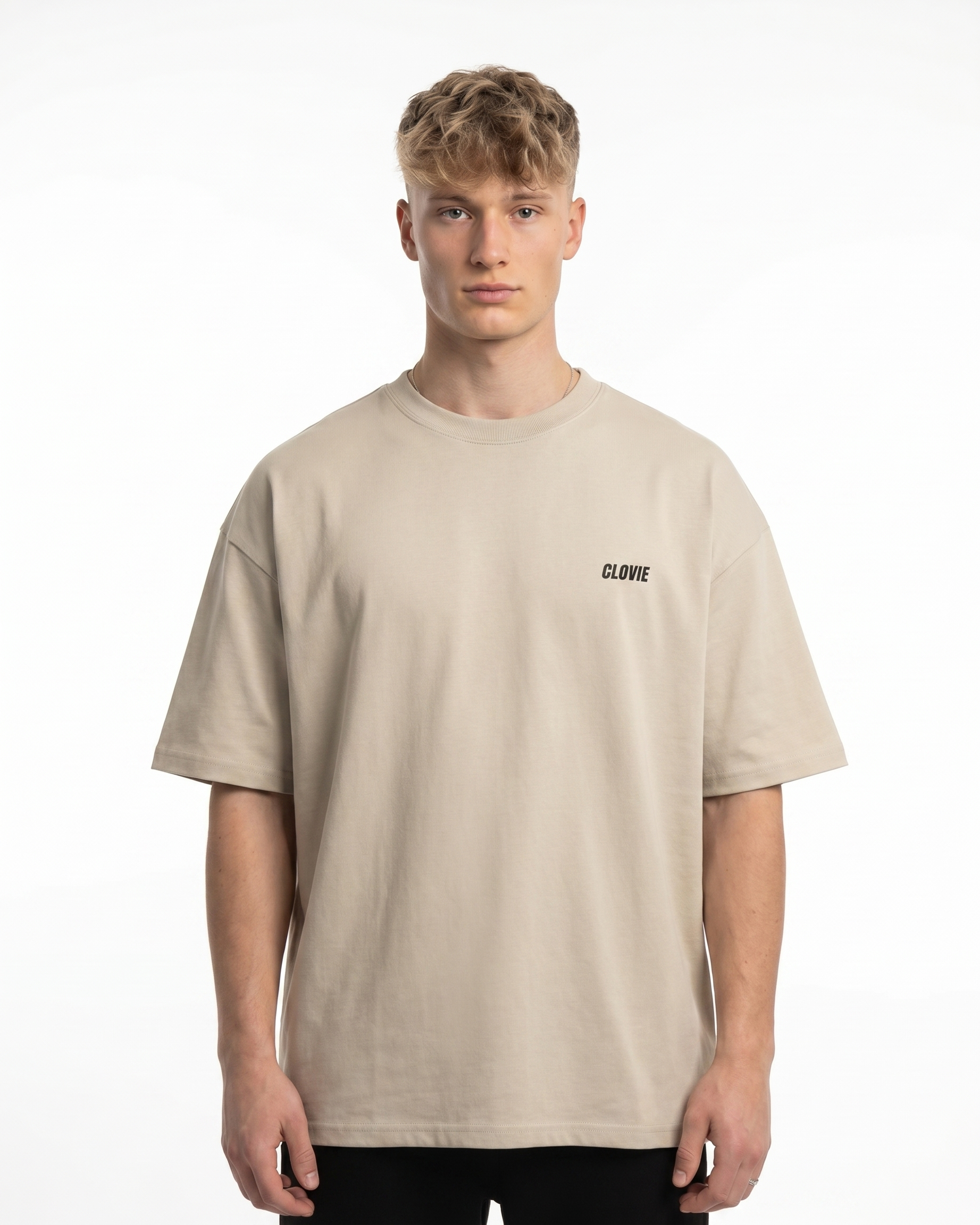 Bike life Oversized Tee Sand - model front