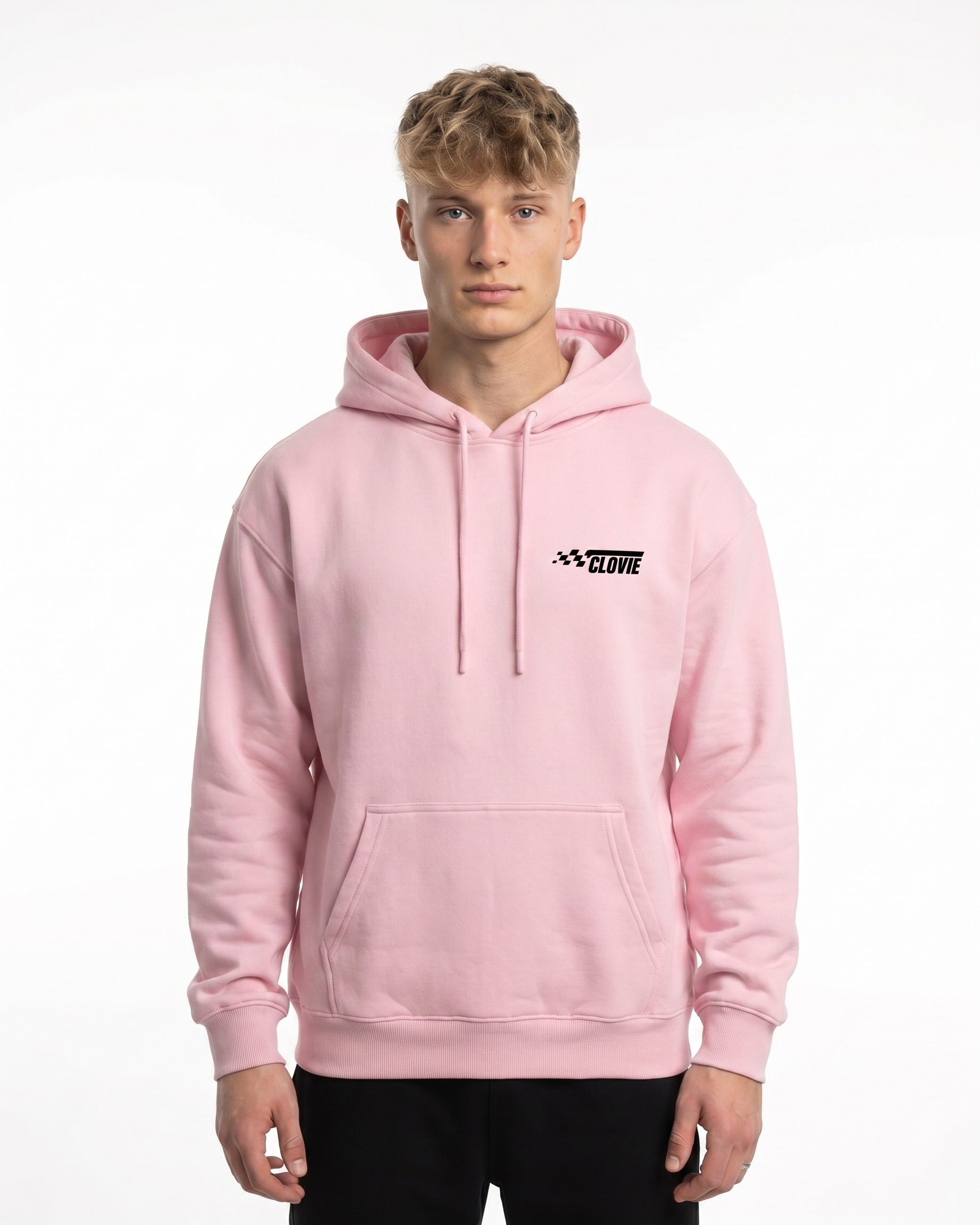 Because i would die for you Hoodie Baby Pink Vorderansicht - model front (reuse No brakes)