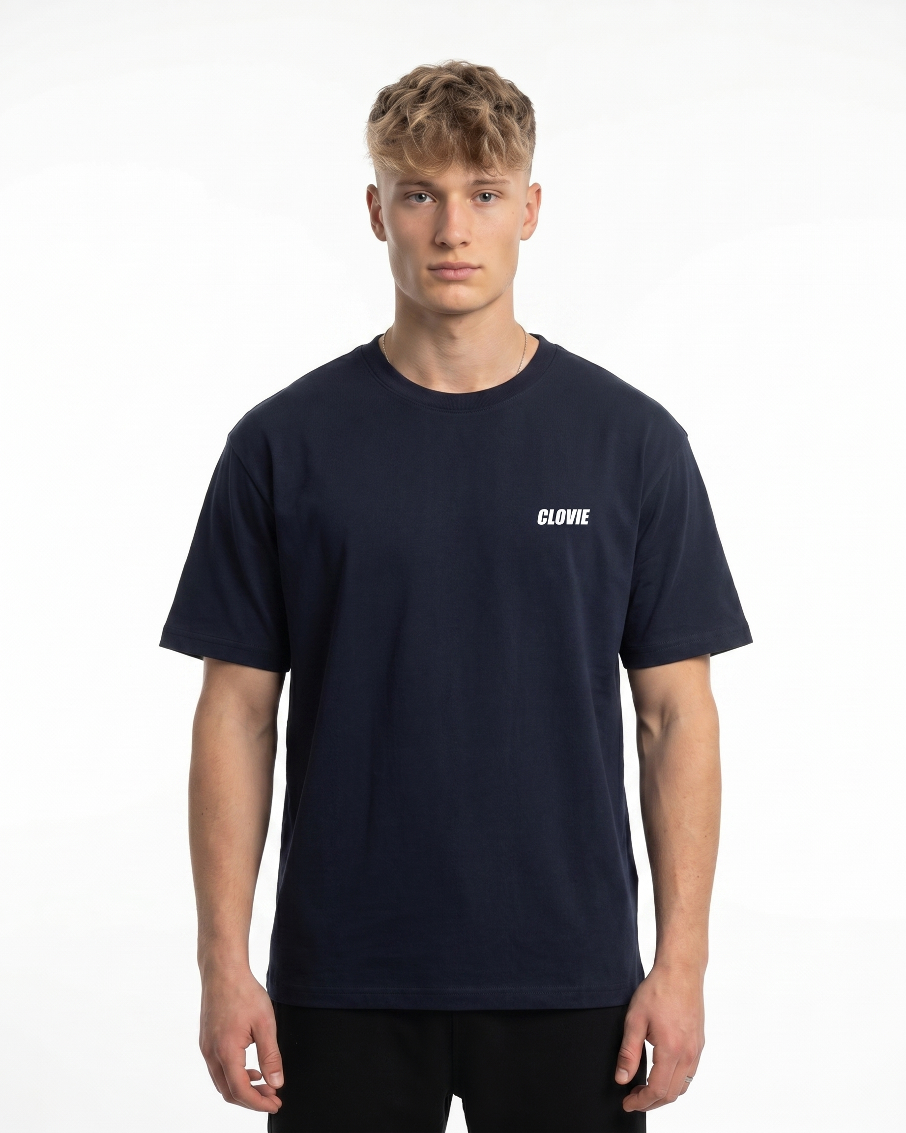 Nissan Skyline R34 Standard Tee French Navy - model front