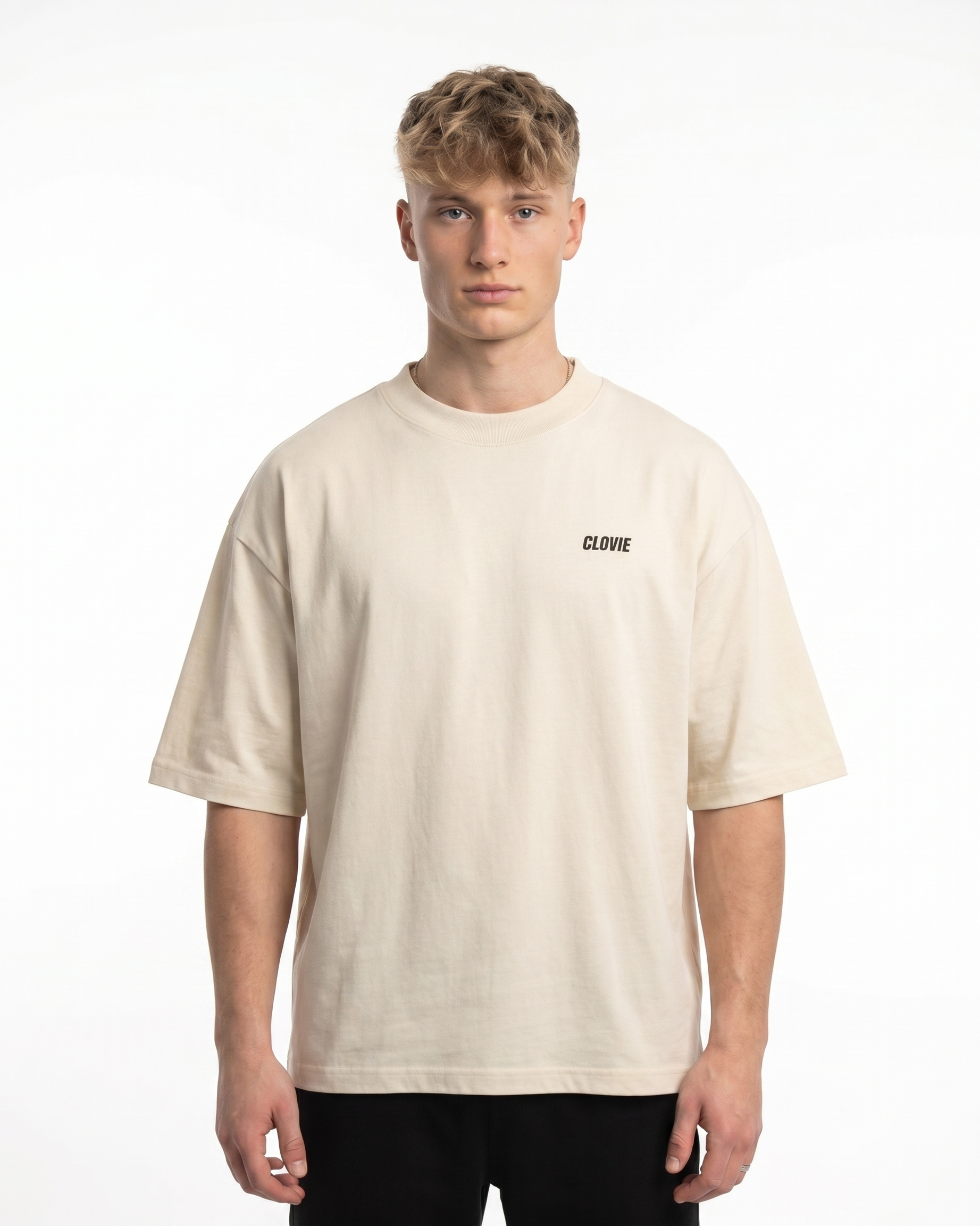 Los Angeles Oversized Tee Natural Raw - model front