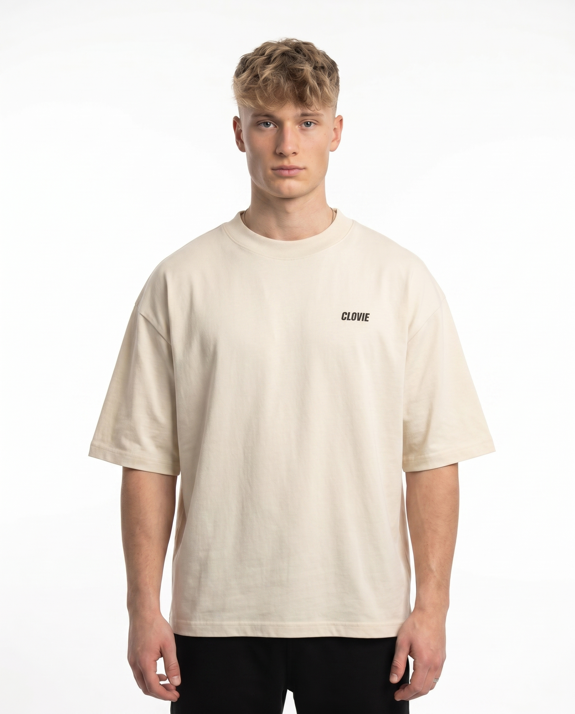 Los Angeles Oversized Tee Natural Raw - model front