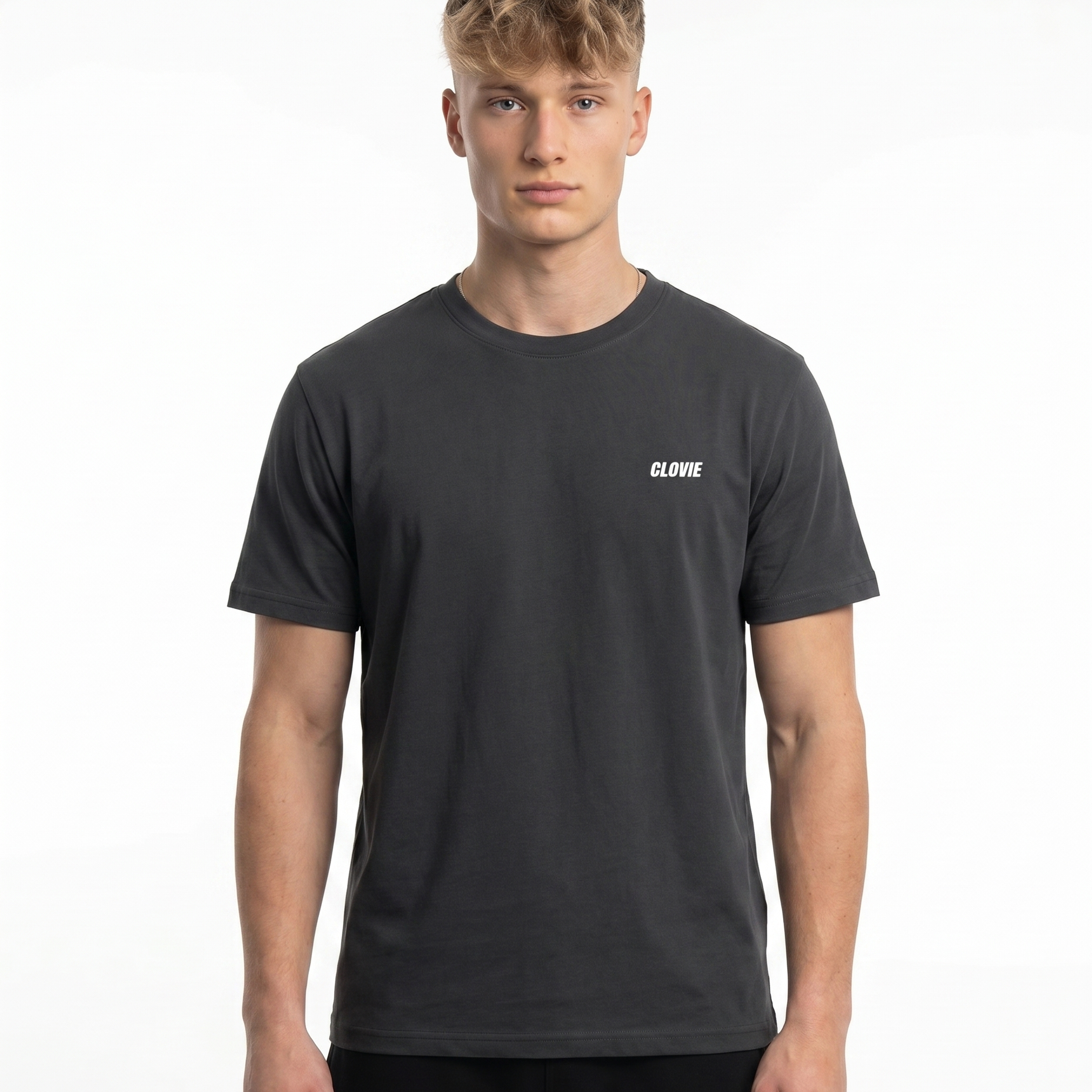 Clovie basic Standard Tee Anthracite - model front