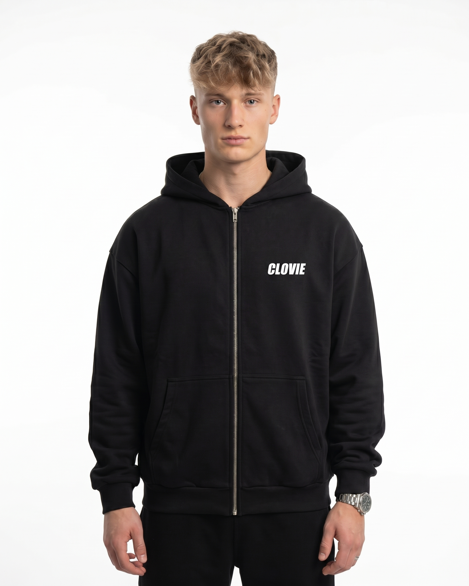Angel Zip Black - model front