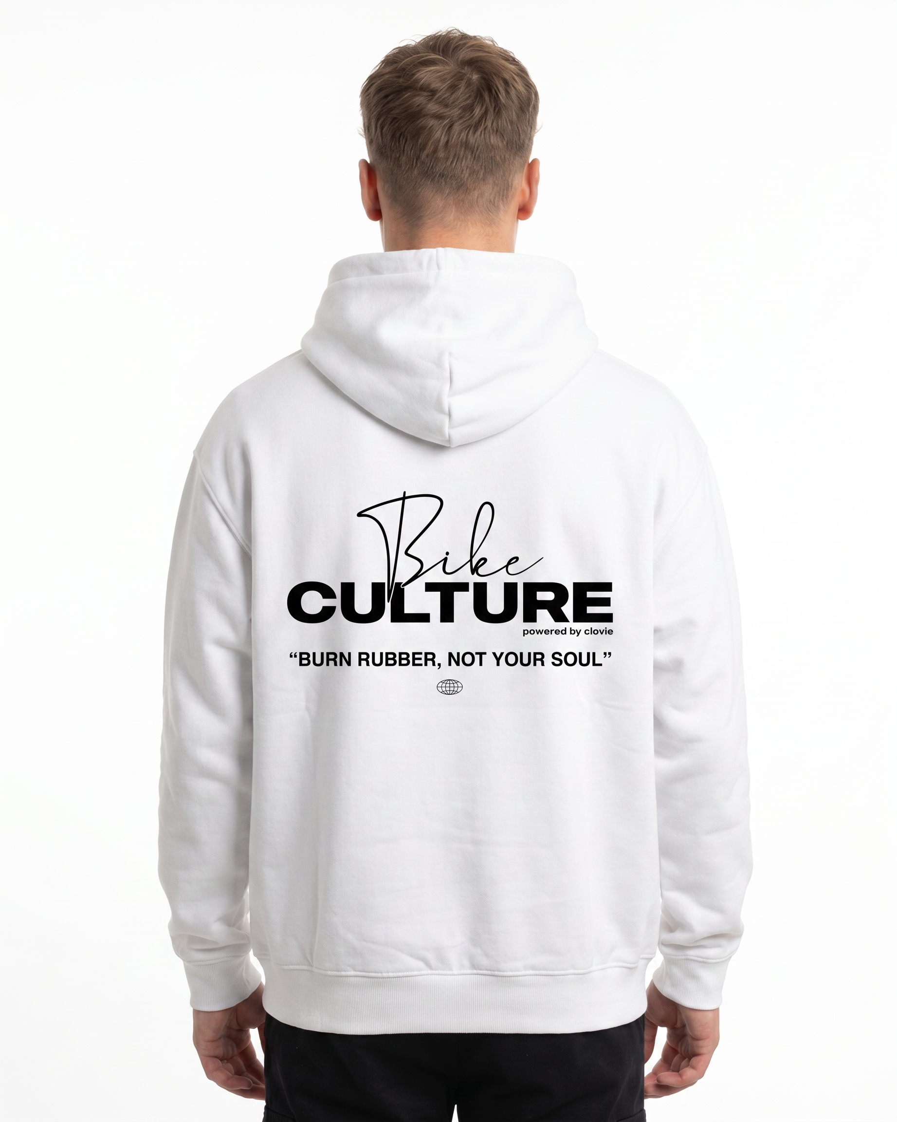 Bike culture White - model back print