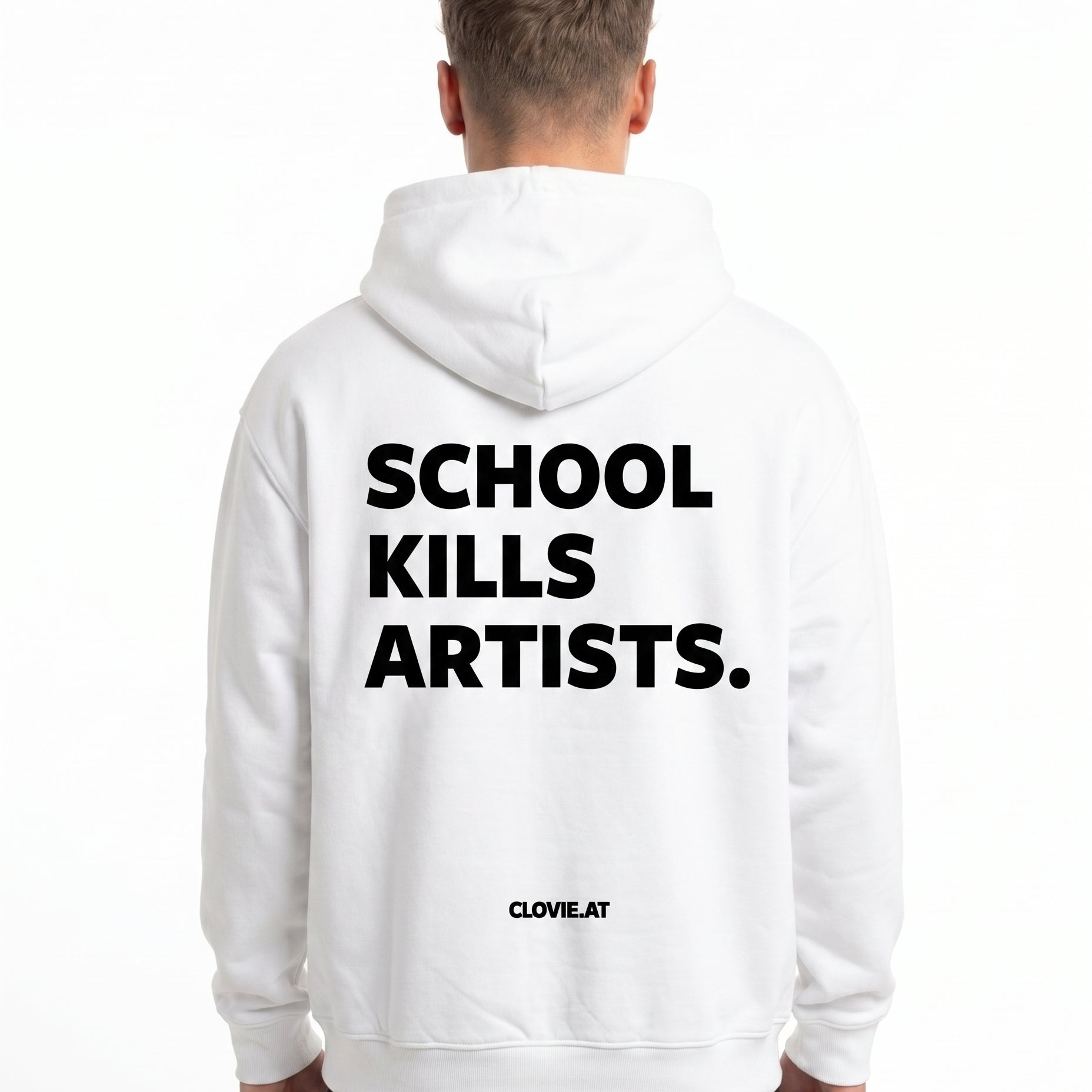 School kills artists White - model back print