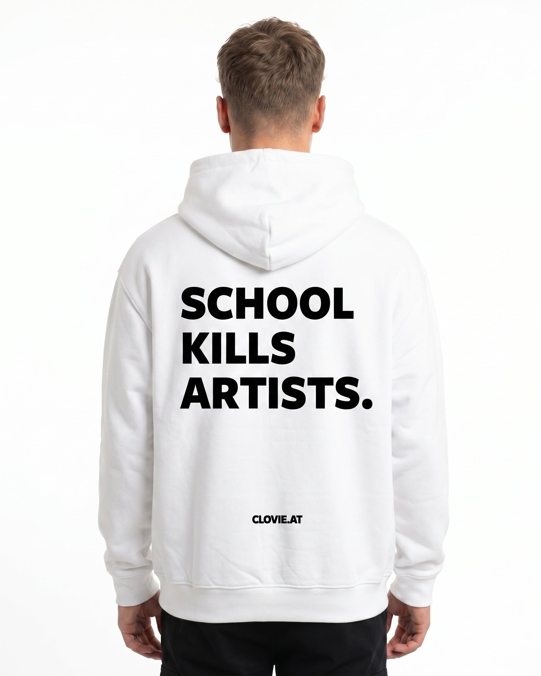School kills artists White - model back print