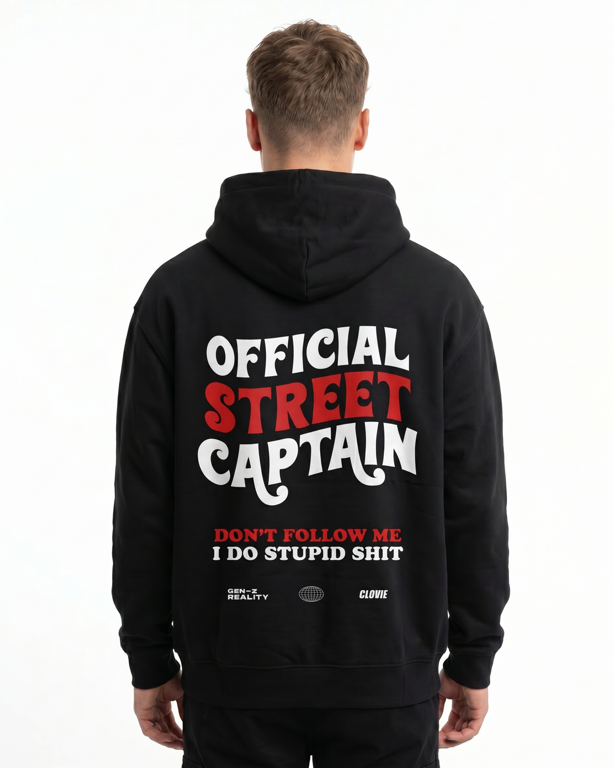 Official street captain OVS Zip Black - model back print (reused twin)