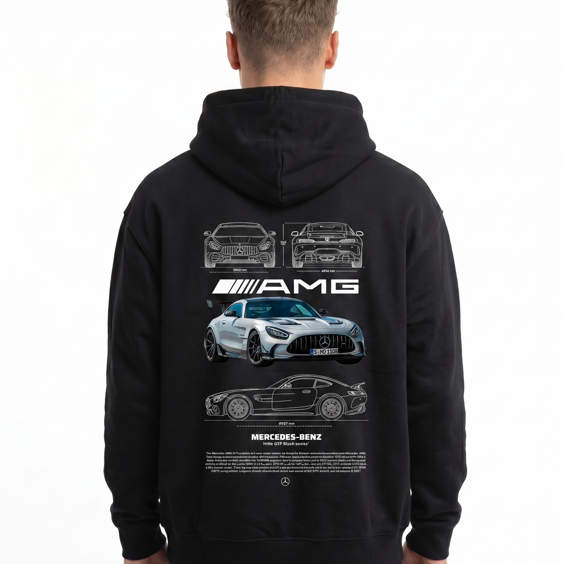 Mercedes-Benz AMG GT Zip Black - model back print