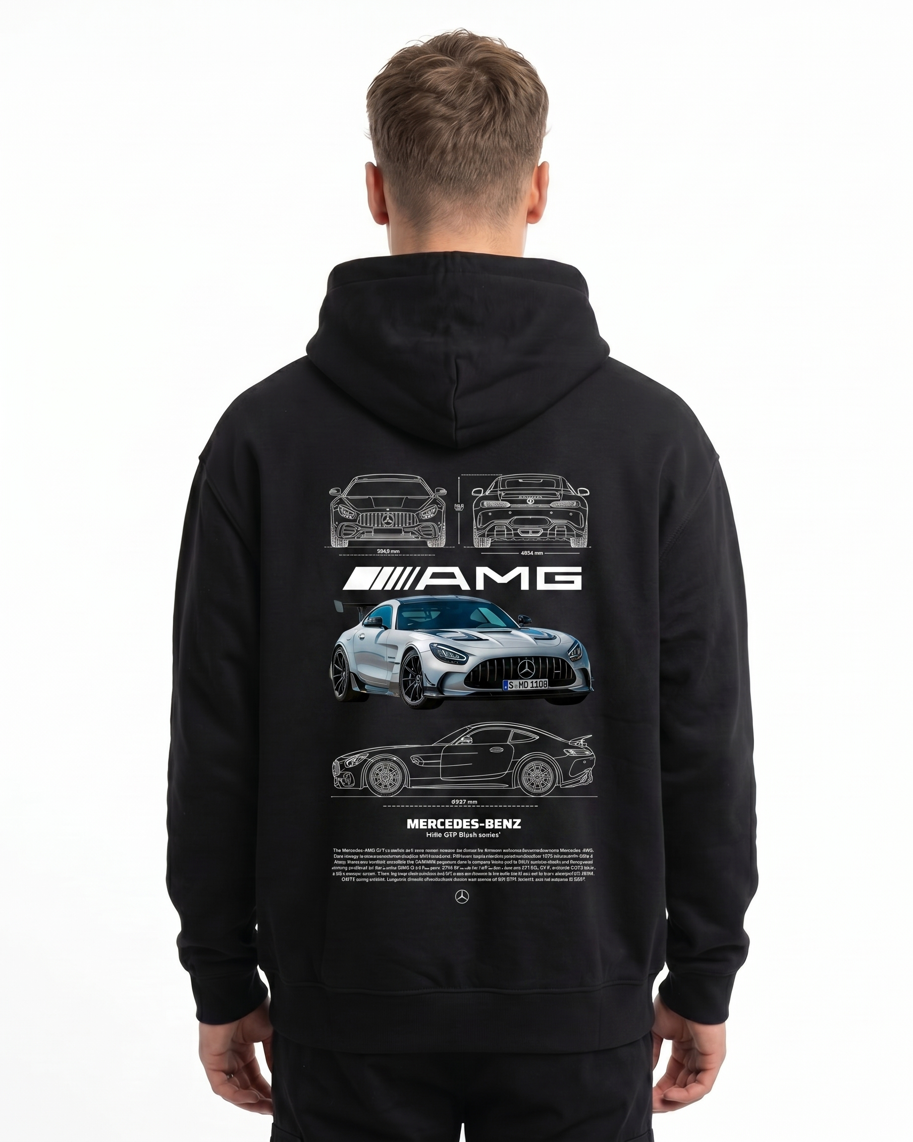 Mercedes-Benz AMG GT Zip Black - model back print