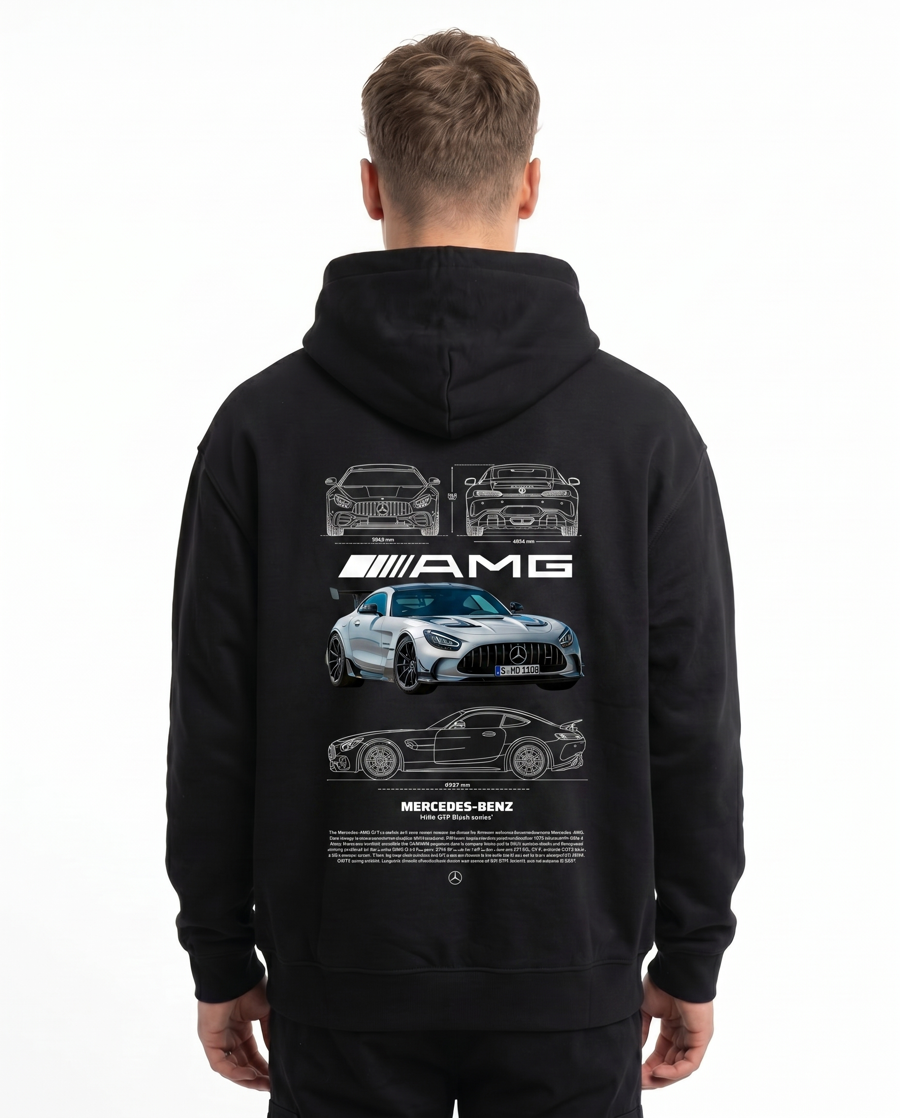 Mercedes-Benz AMG GT Zip Black - model back print