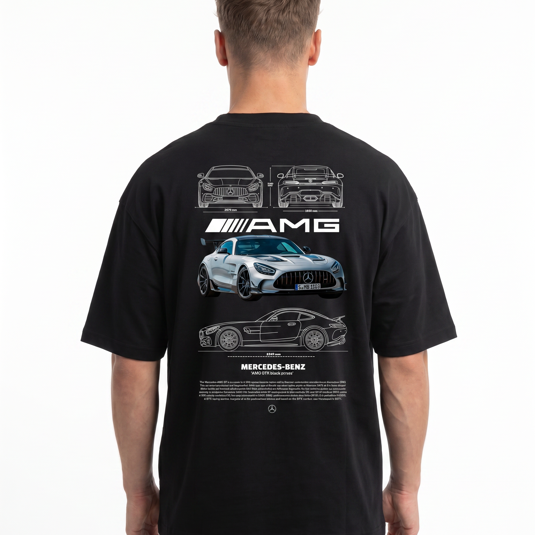 Mercedes-Benz AMG GT OVS Tee Black - model back print