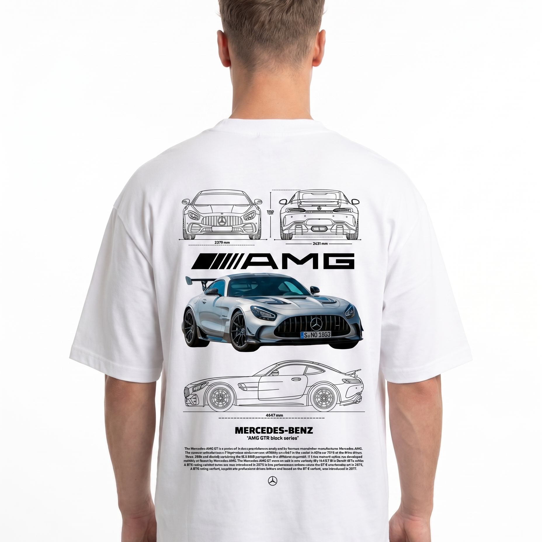 Mercedes-Benz AMG GT OVS Tee White - model back print