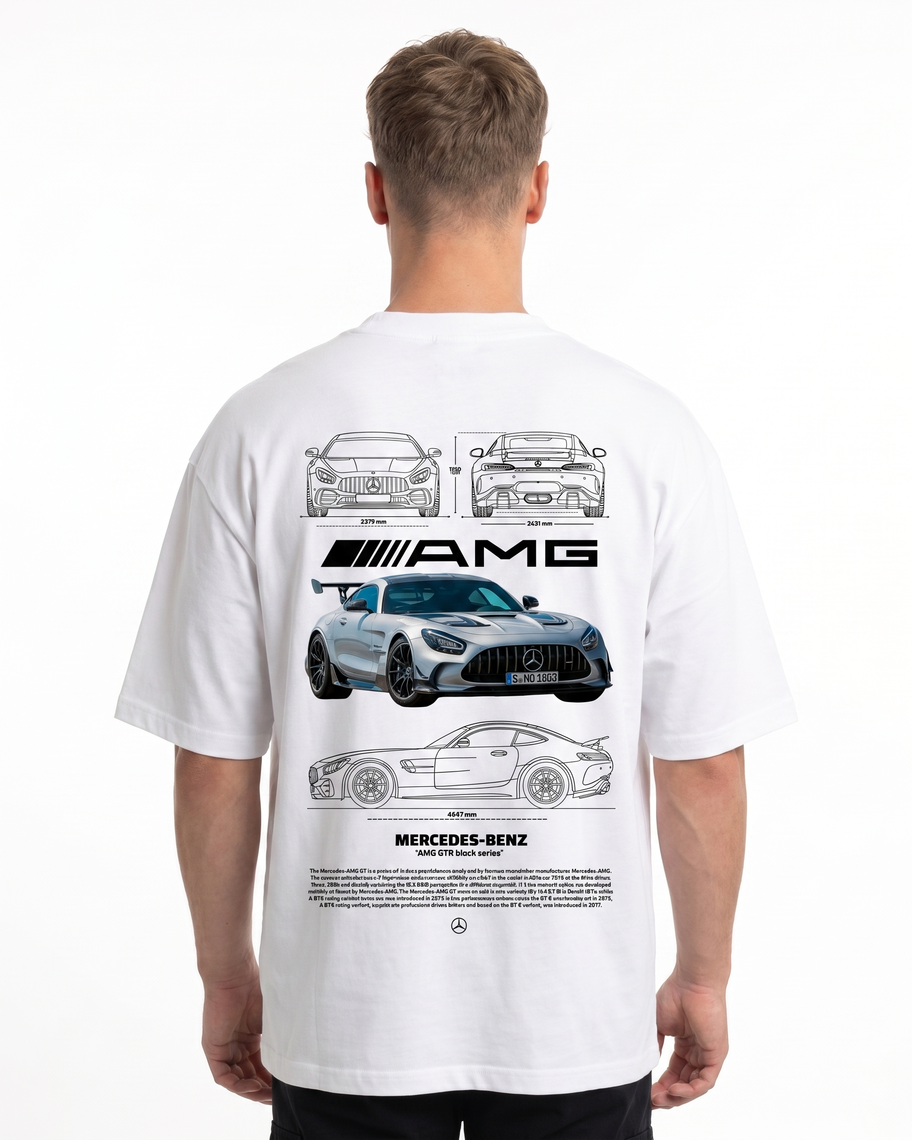 Mercedes-Benz AMG GT OVS Tee White - model back print