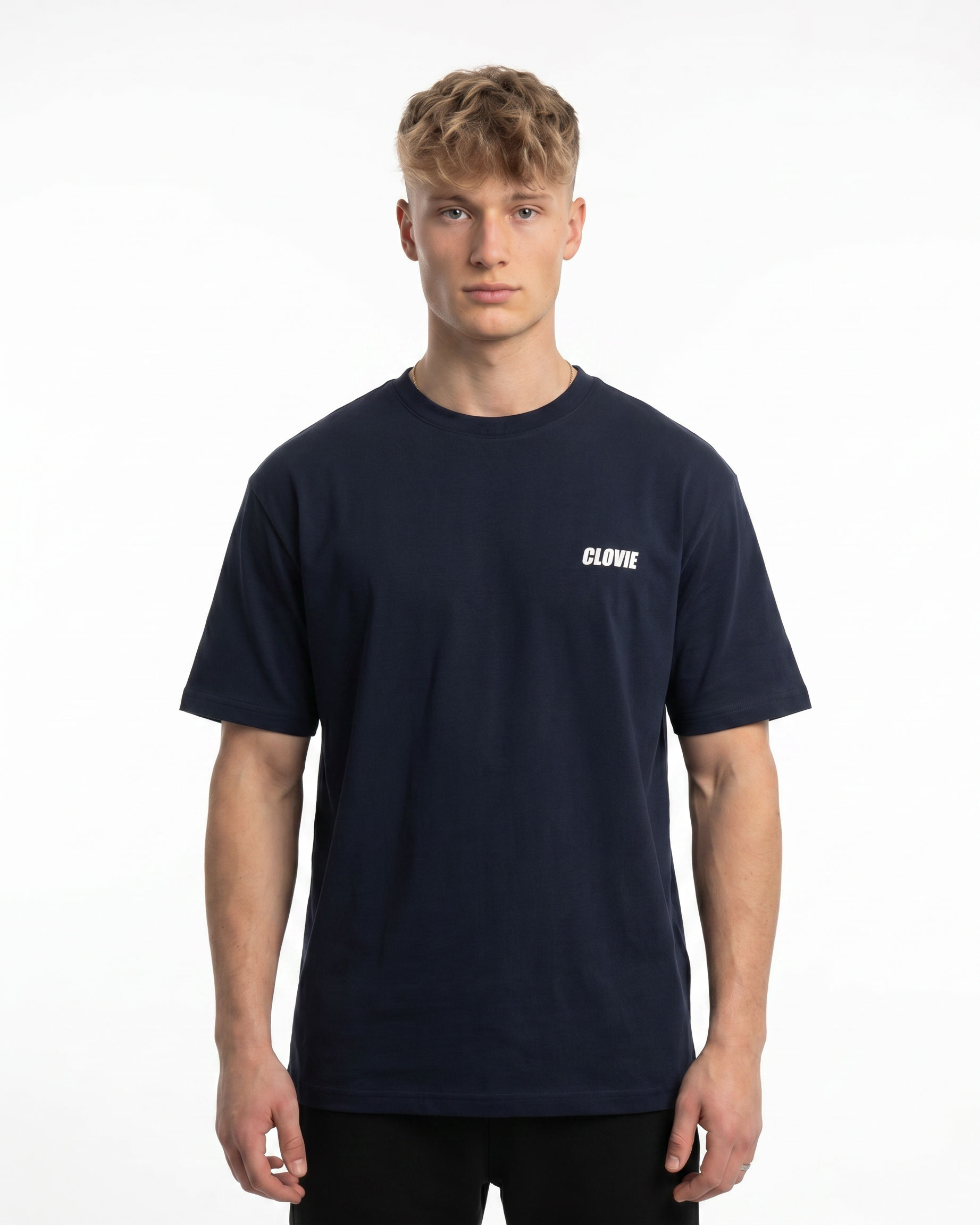 BMW M3 GTR Std Tee French Navy - model front