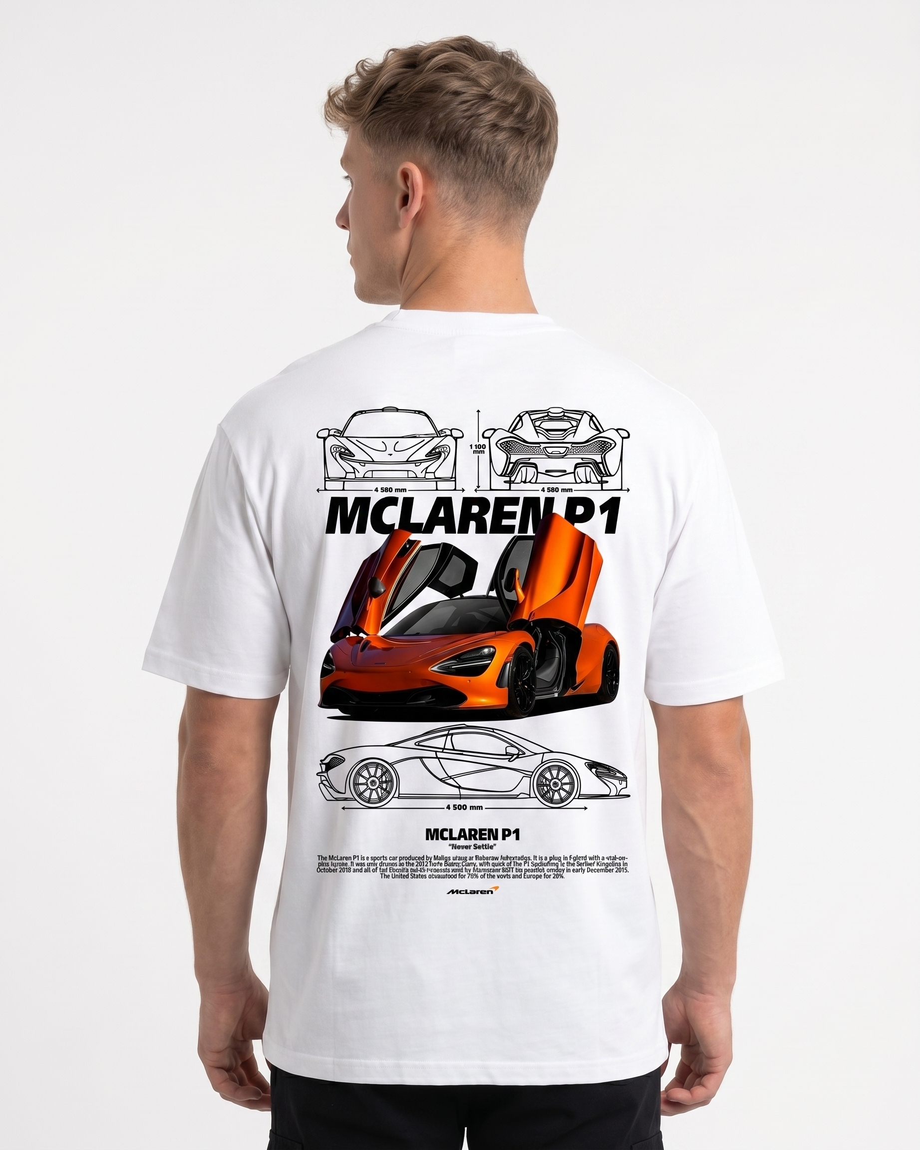 McLaren P1 Standard Tee White Back