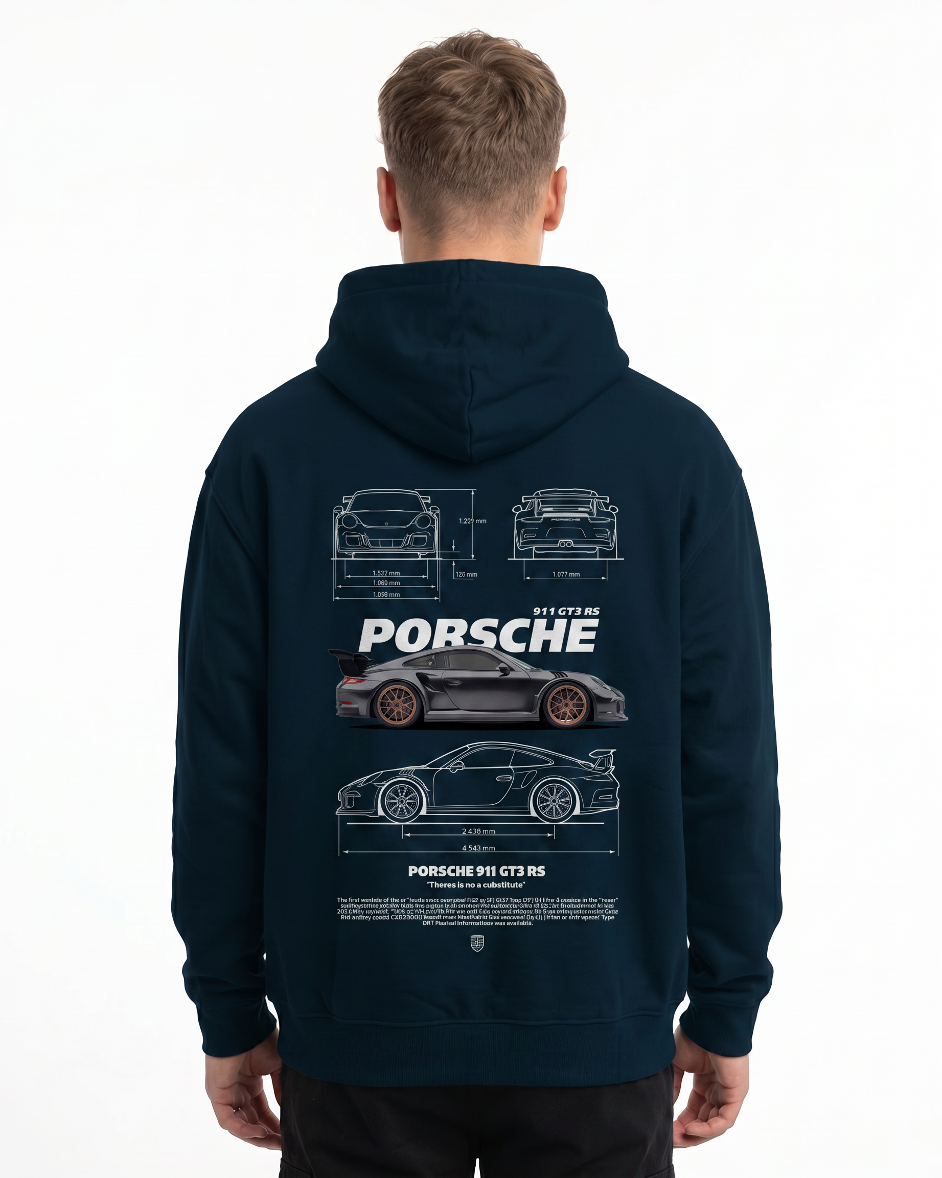 Porsche 911 GT3 RS Hoodie French Navy Back