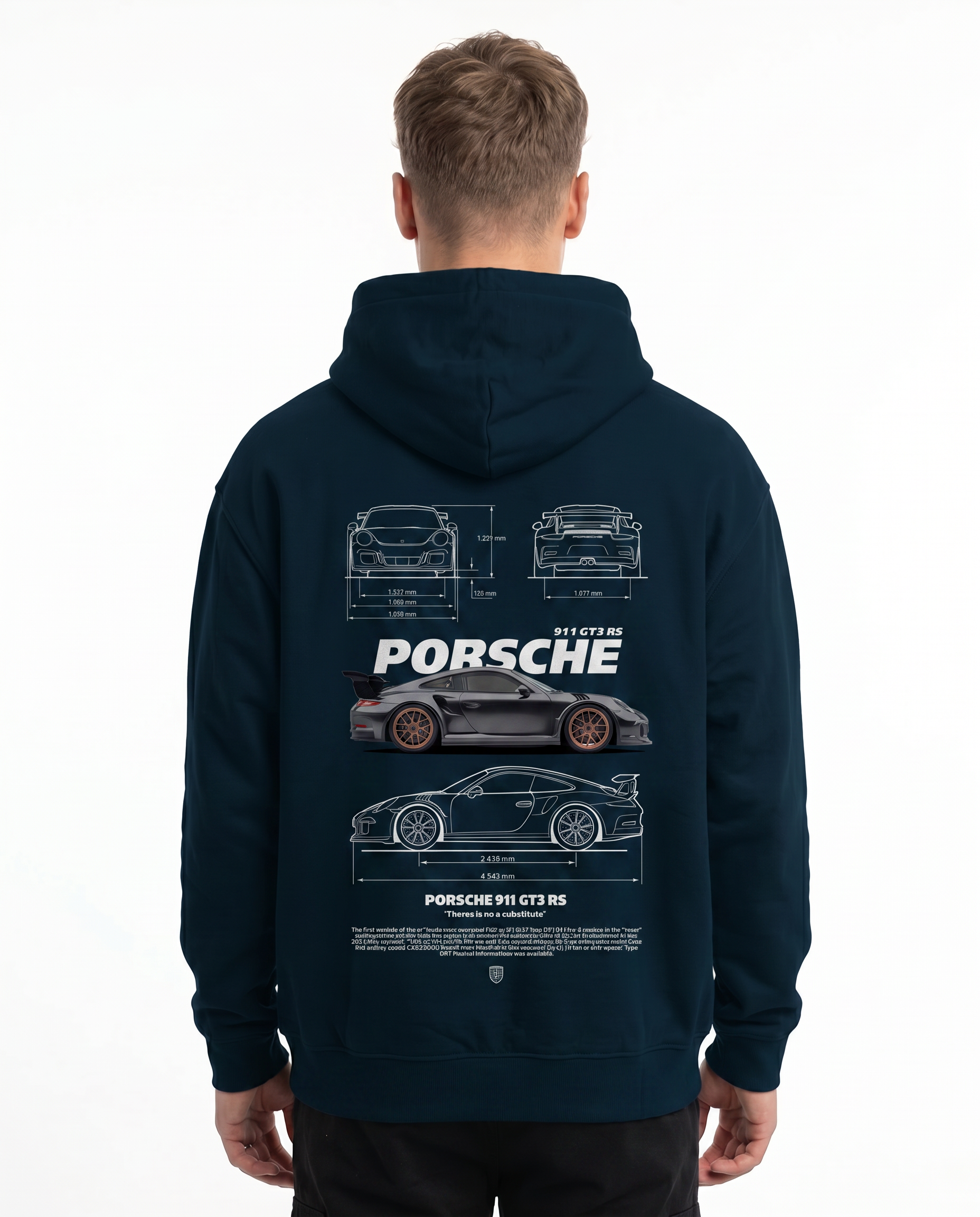 Porsche 911 GT3 RS Hoodie French Navy Back