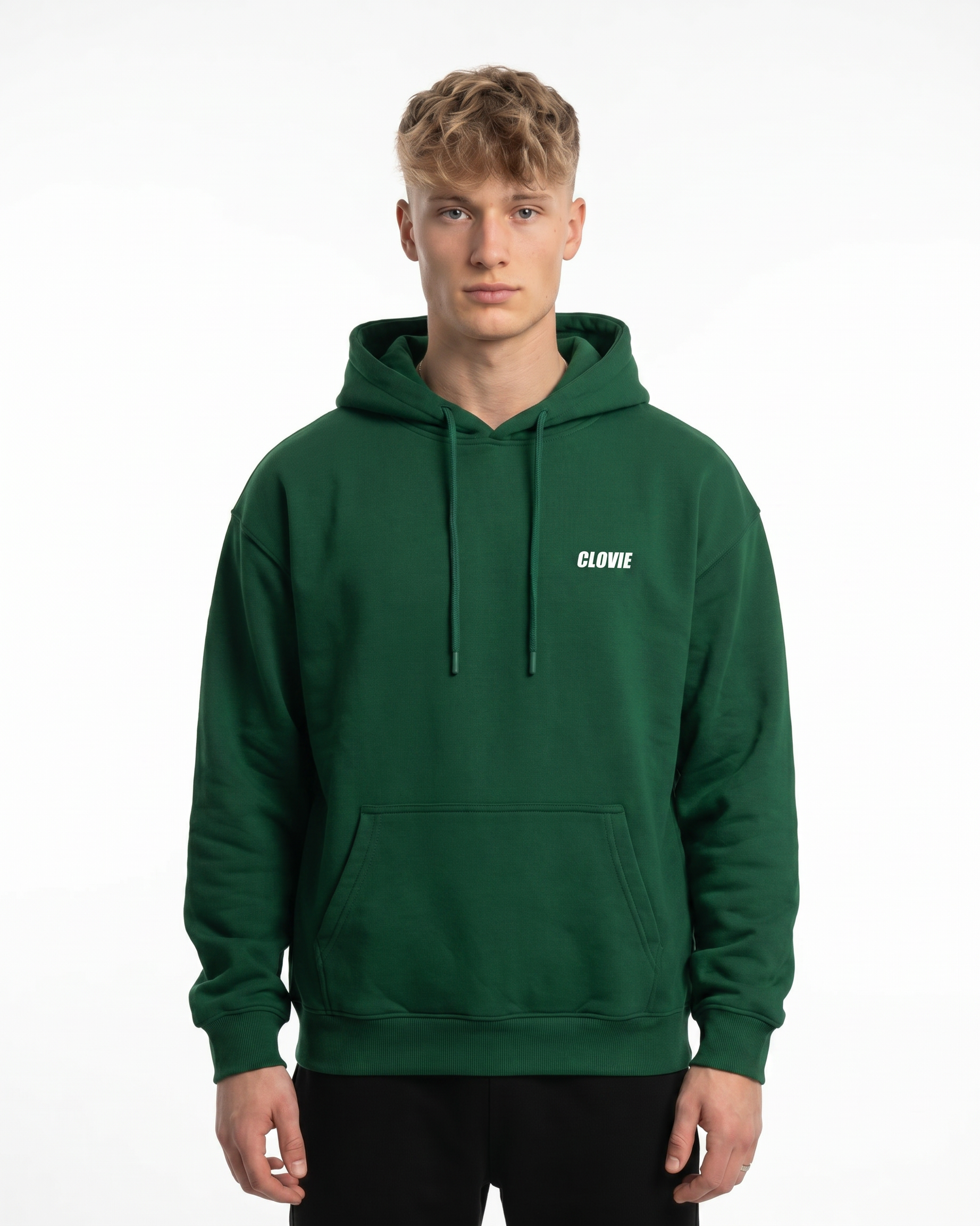 Bike life Hoodie Bottle Green Front