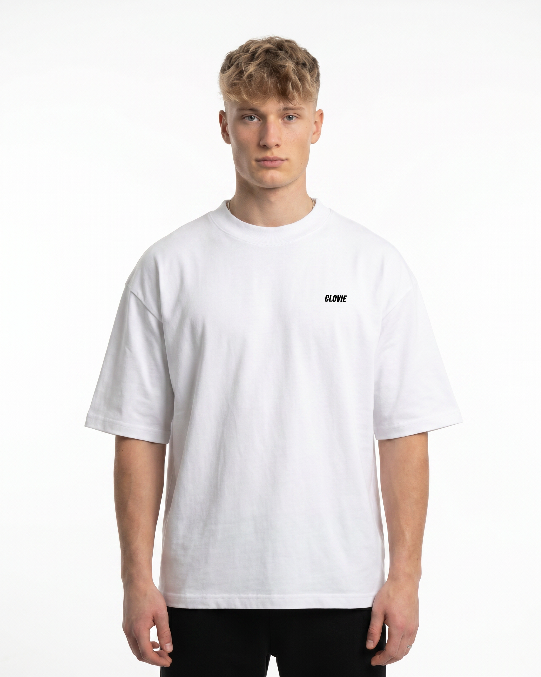 Raised by the streets Oversized Tee White Front