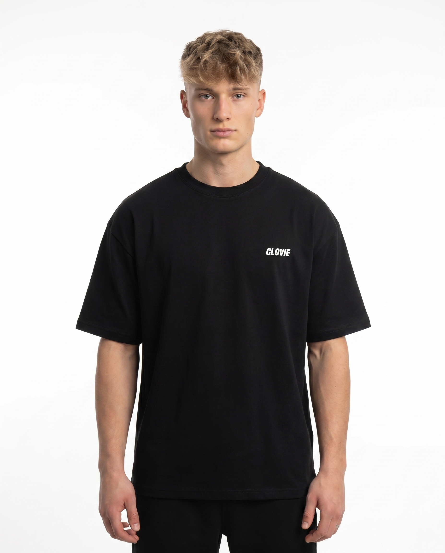 Angel wings Oversized Tee Black Front