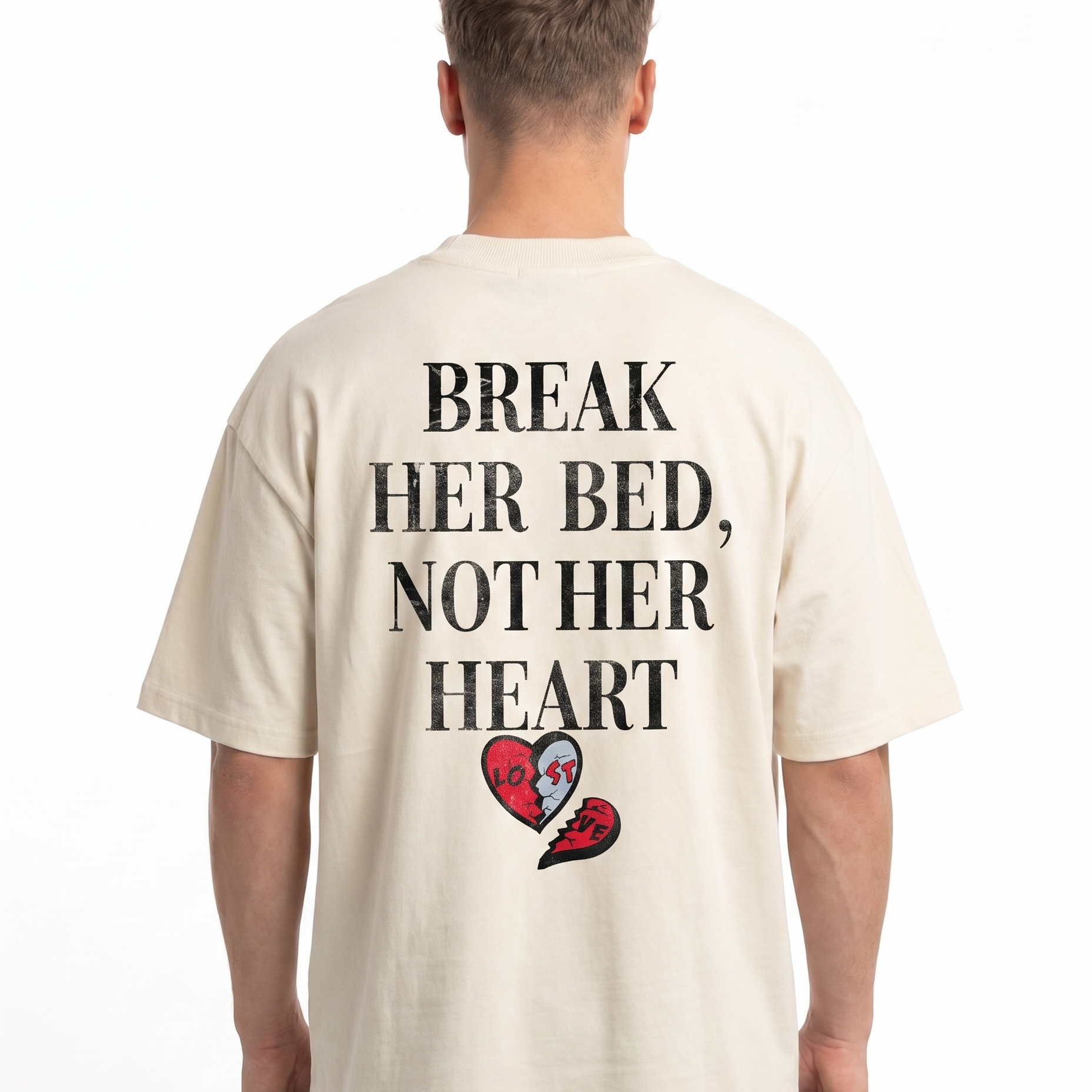 Break her bed Natural Raw back model