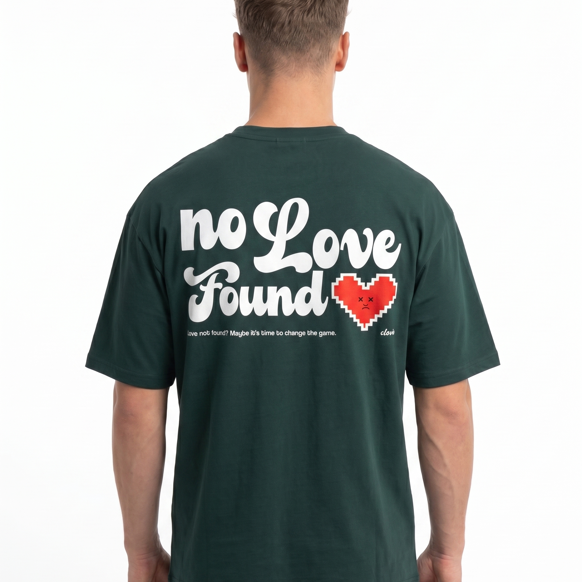 No love Bottle Green back