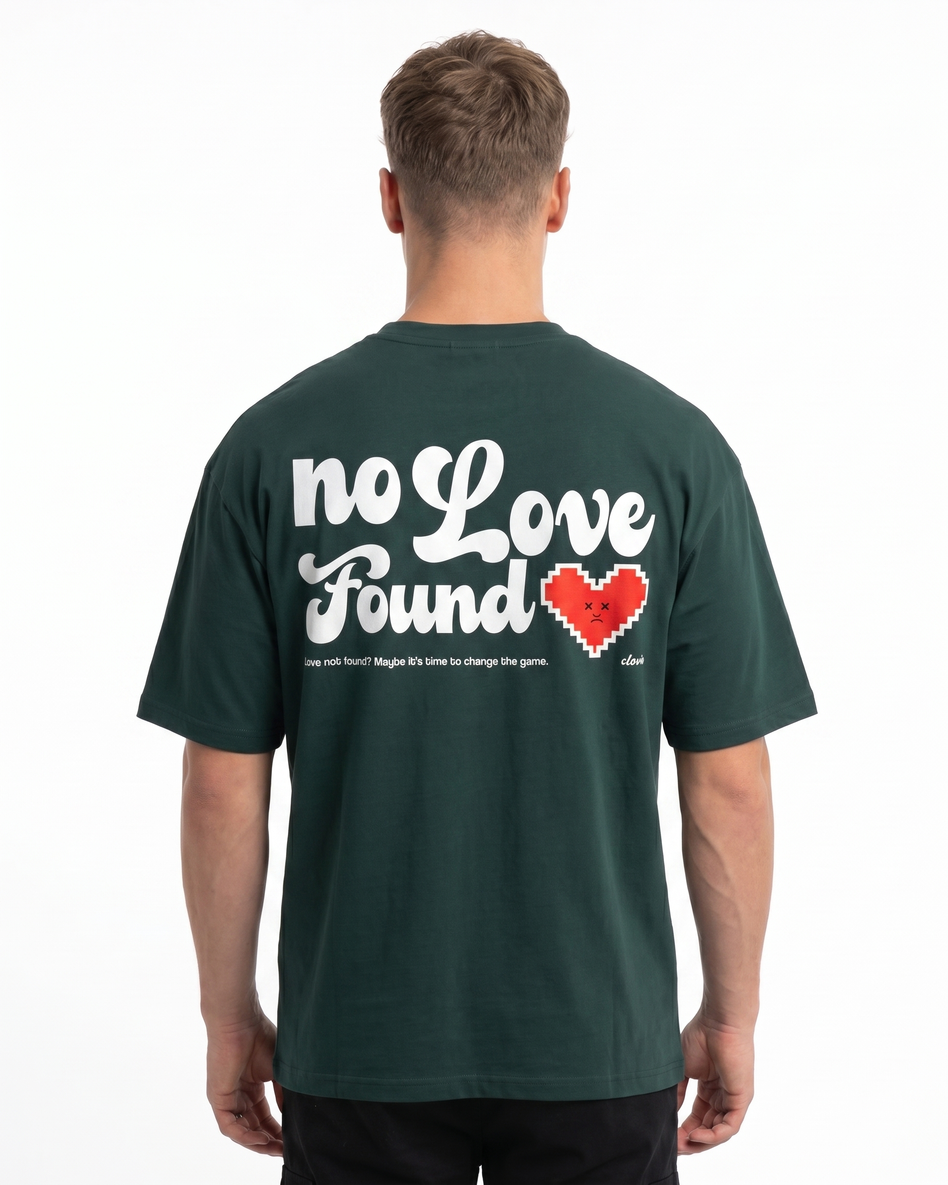 No love Bottle Green back
