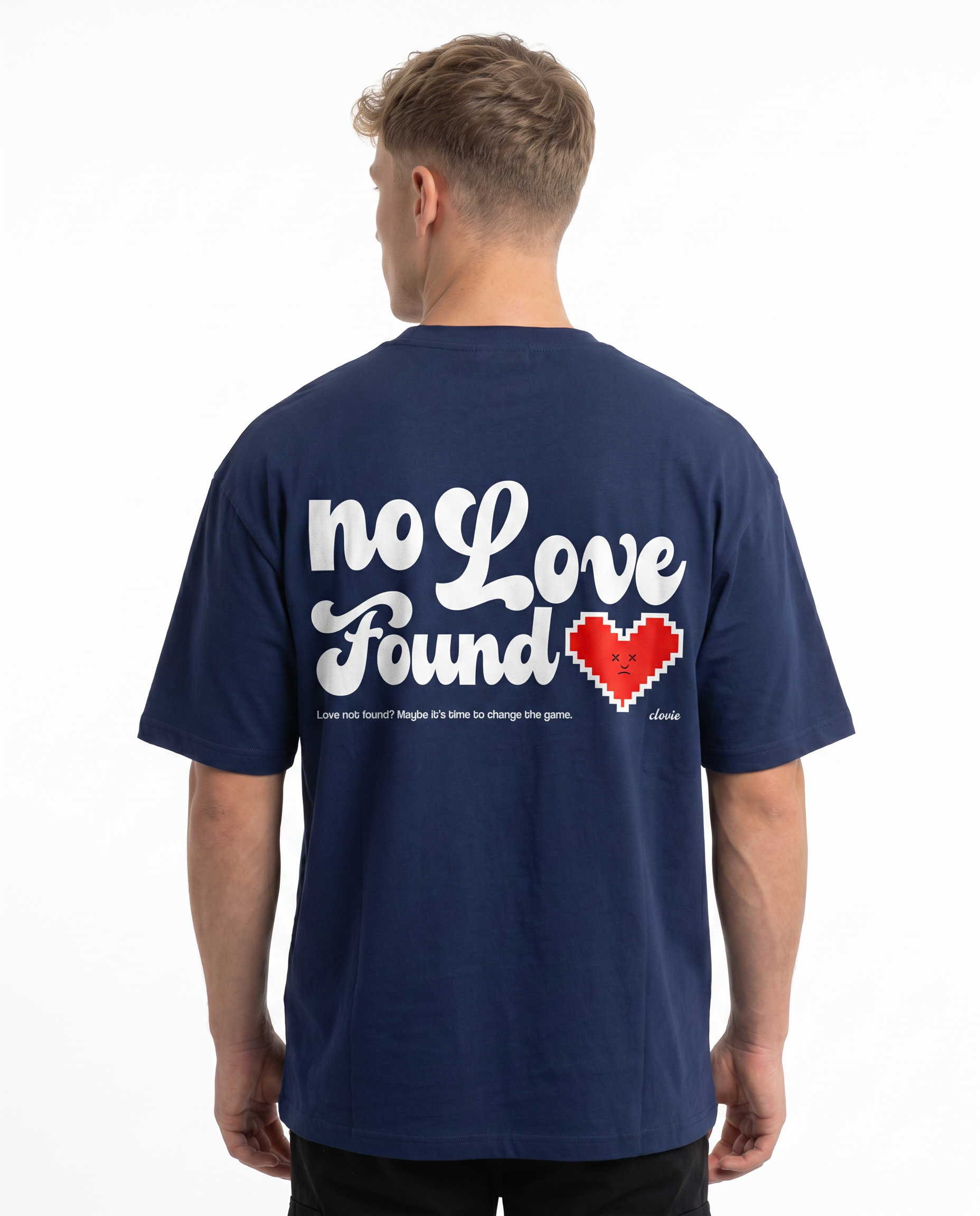 No love Light Navy back