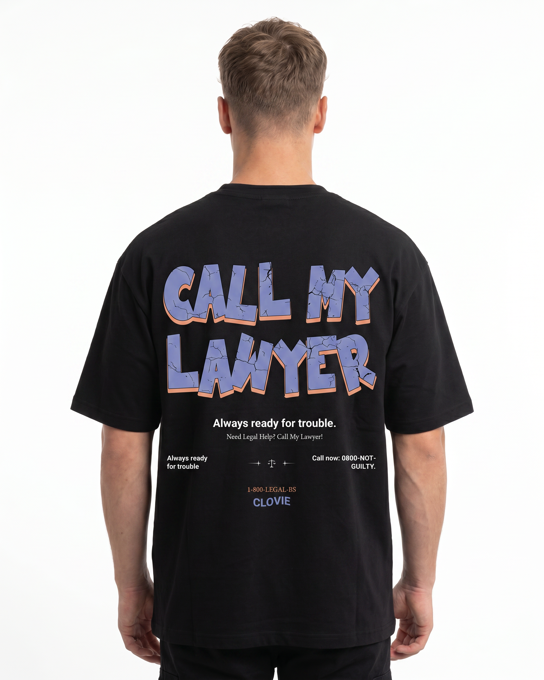 Call my lawyer Black back print