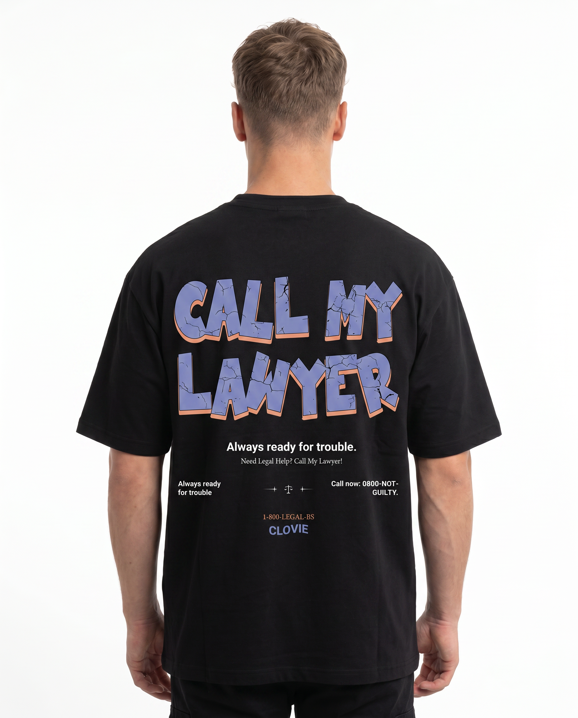 Call my lawyer Black back print