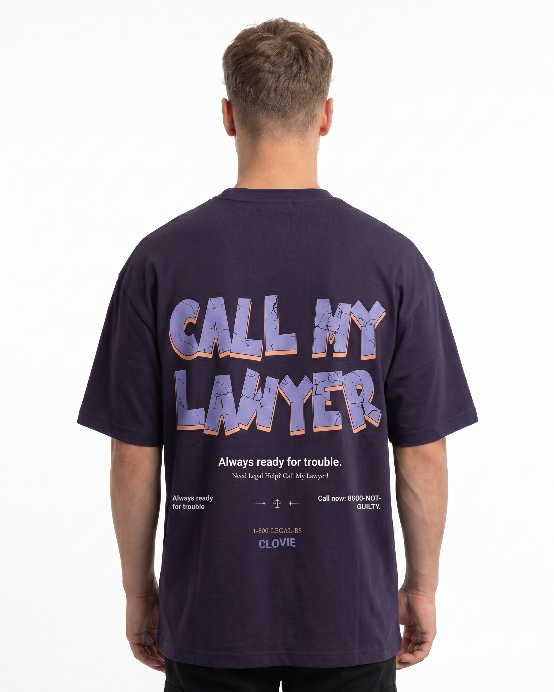 Call my lawyer Purple Night back print